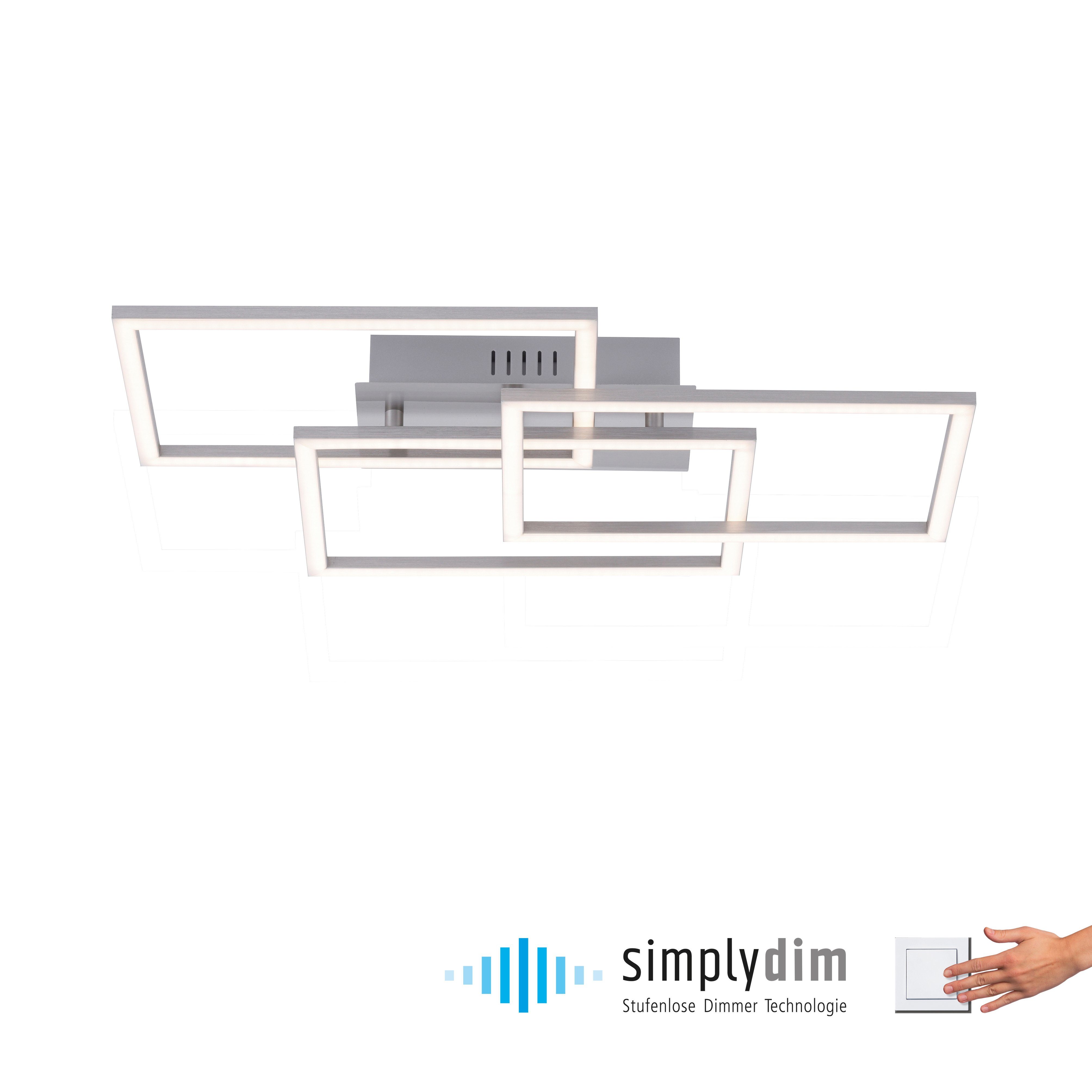 Leuchten Direkt Deckenleuchte IVEN, Memory, nach Trennung vom Netz, LED fest integriert, Warmweiß, LED, dimmbar, Simply Dim, Memory, nach Trennung vom Netz | Deckenlampen