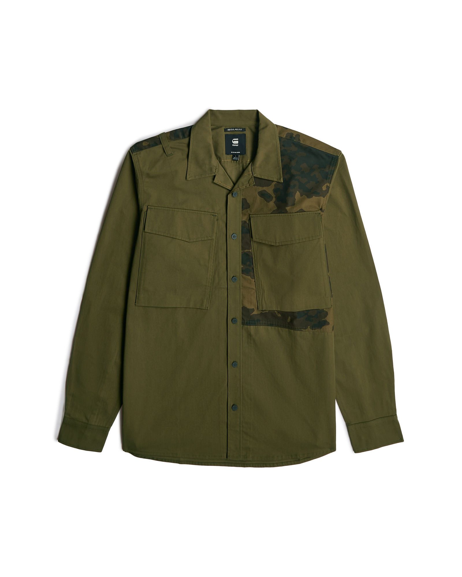 G-STAR Langarmshirt Cargo Pocket Service Regular Shirt