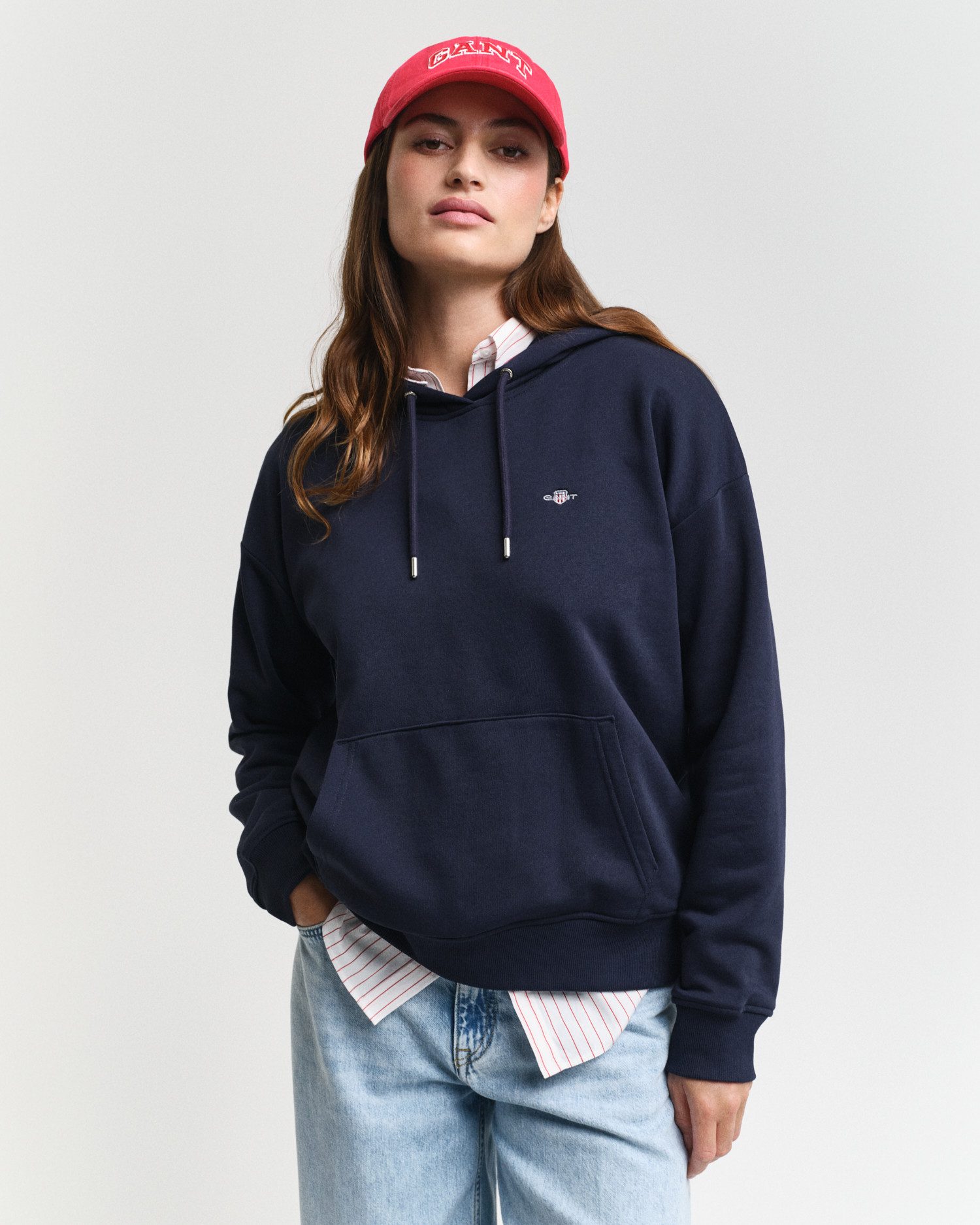 Gant Hoodie SHIELD HOODIE Grafische GANT-Stickerei günstig online kaufen