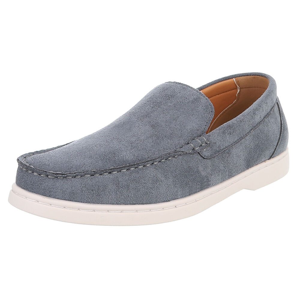 Coolwalk Herren Slipper aus Veloursoptik, Casual Slip-on Schuh Slipper (91977292) Flach Slipper in Hellblau