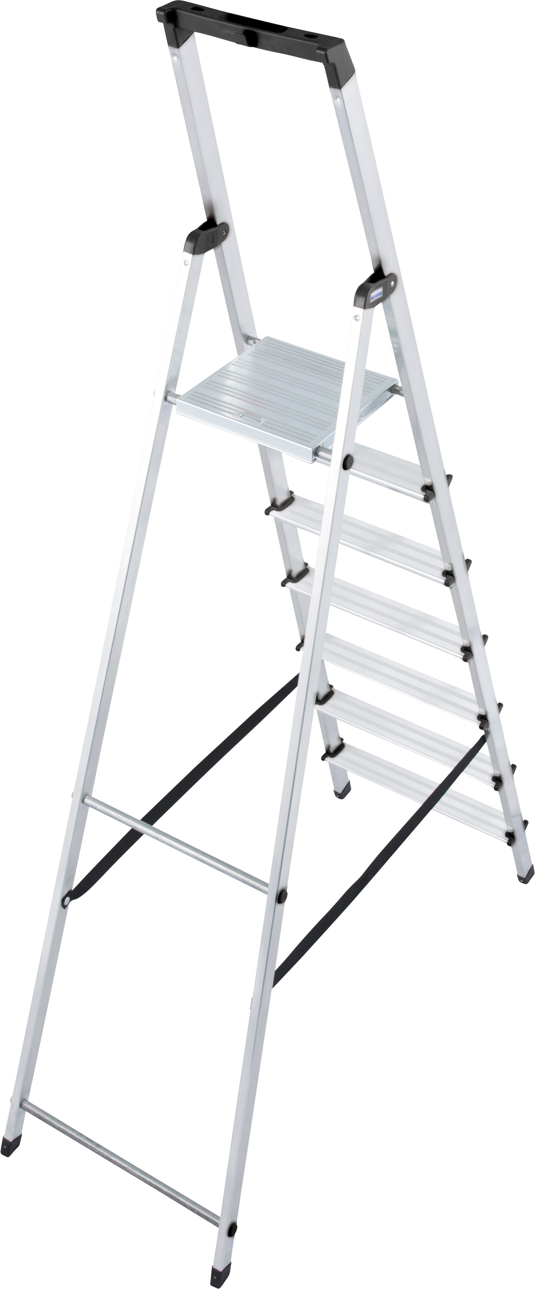 KRAUSE Stehleiter Solidy, Aluminium, 1x7 Stufen, Arbeitshöhe ca. 348 cm