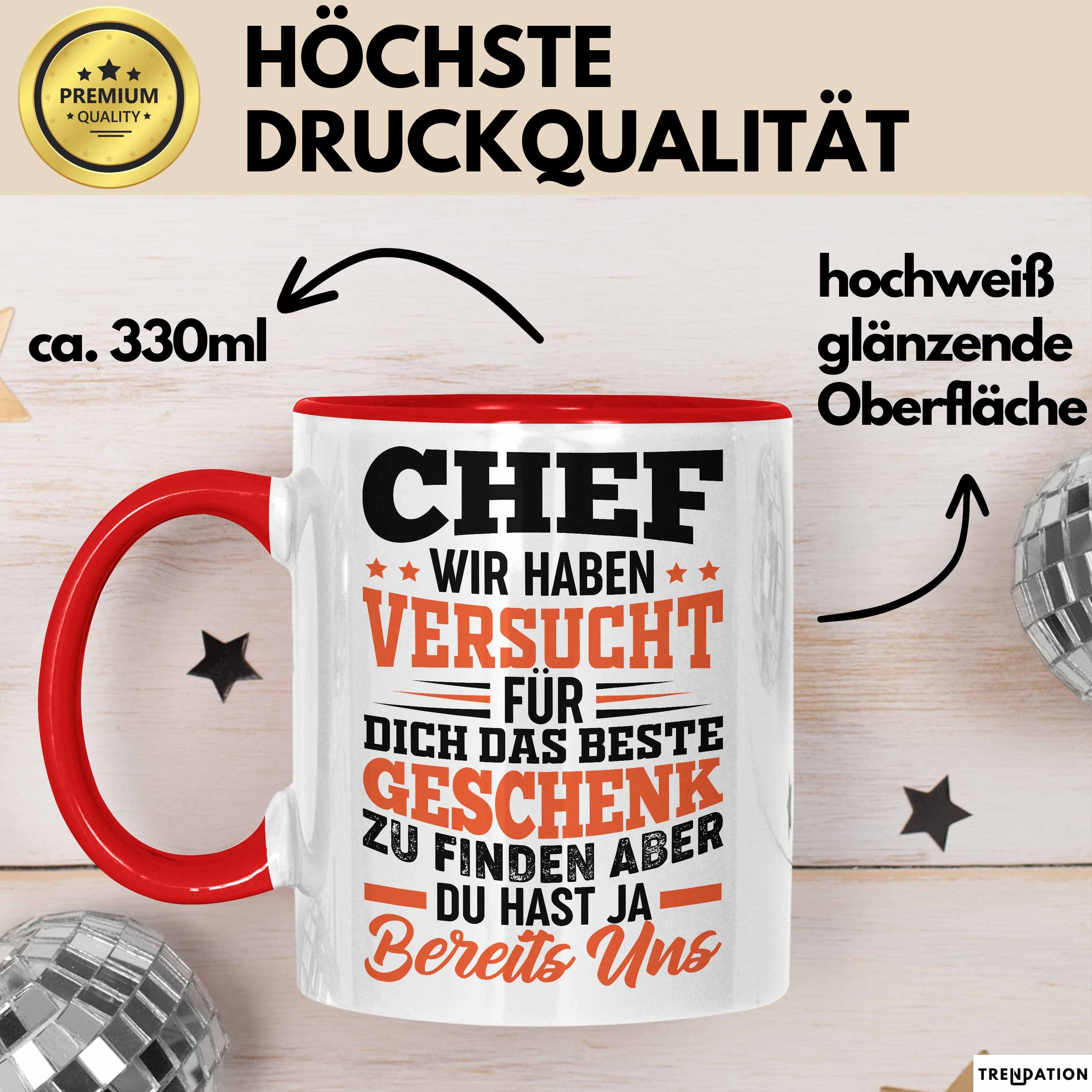 Trendation Tasse Chef Geschenk Tasse Wir Haben Versucht Das Beste Geschenk Für Dich Zu
