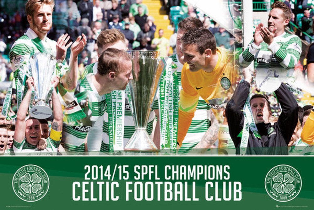 Poster Fußball - Poster - Celtic FC - League Cup Winners 14-15