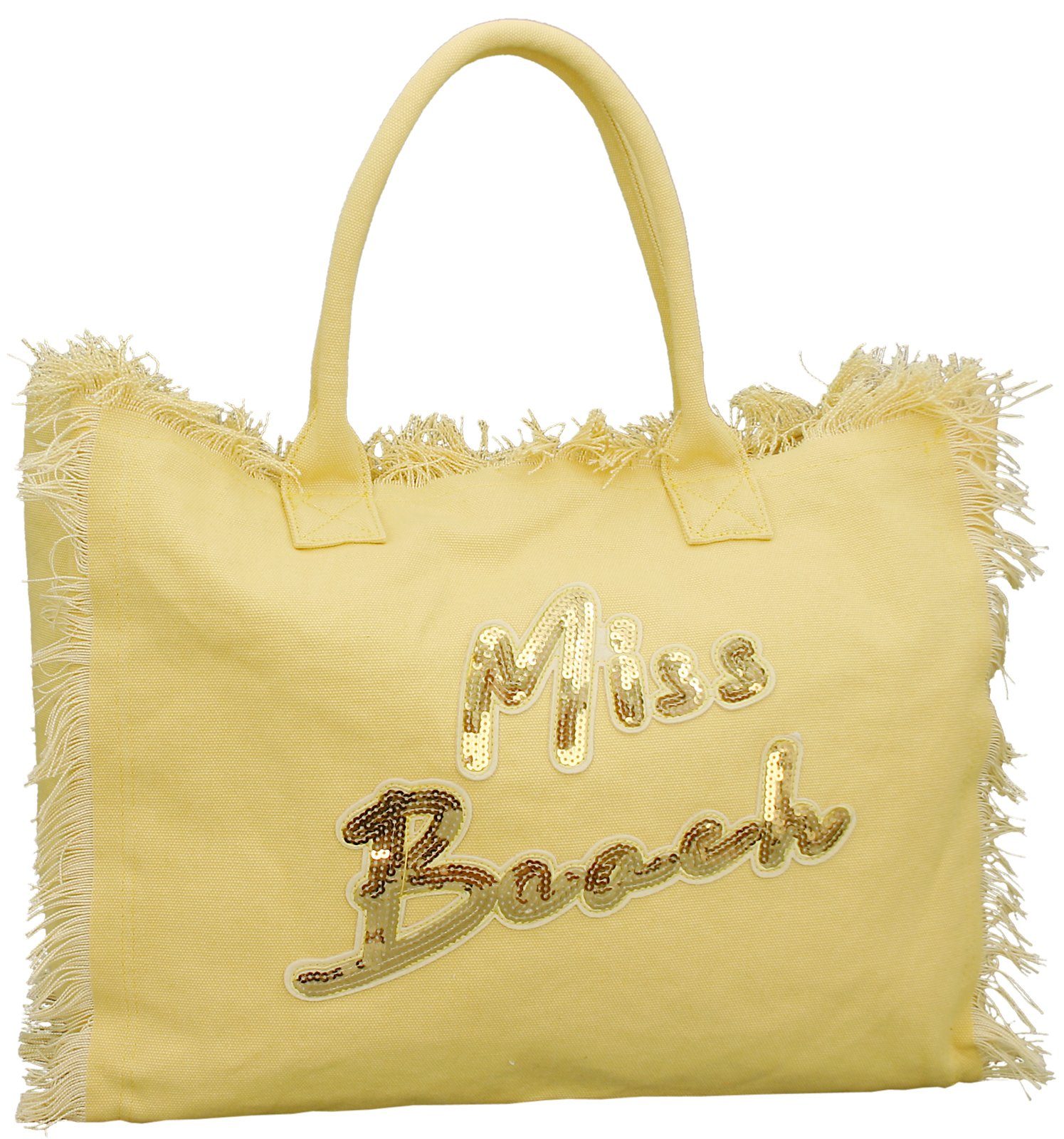 Strandtasche - Badetasche mit Reißverschluss - Shopper aus Canvas - 29 Liter