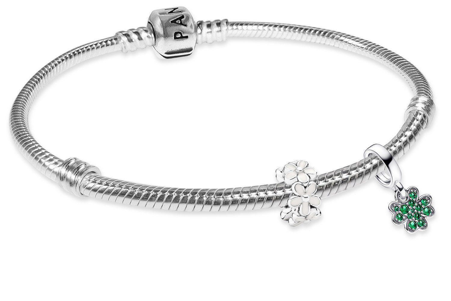 Pandora Charm-Armband DamenSilber Starter-Set Glücksbringer