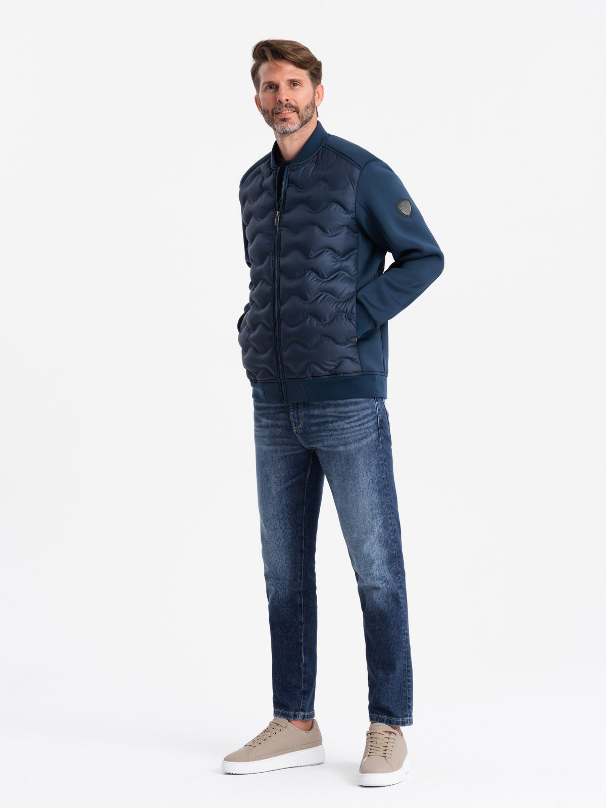 OMBRE Bomberjacke Gesteppte Bomberjacke für Männer