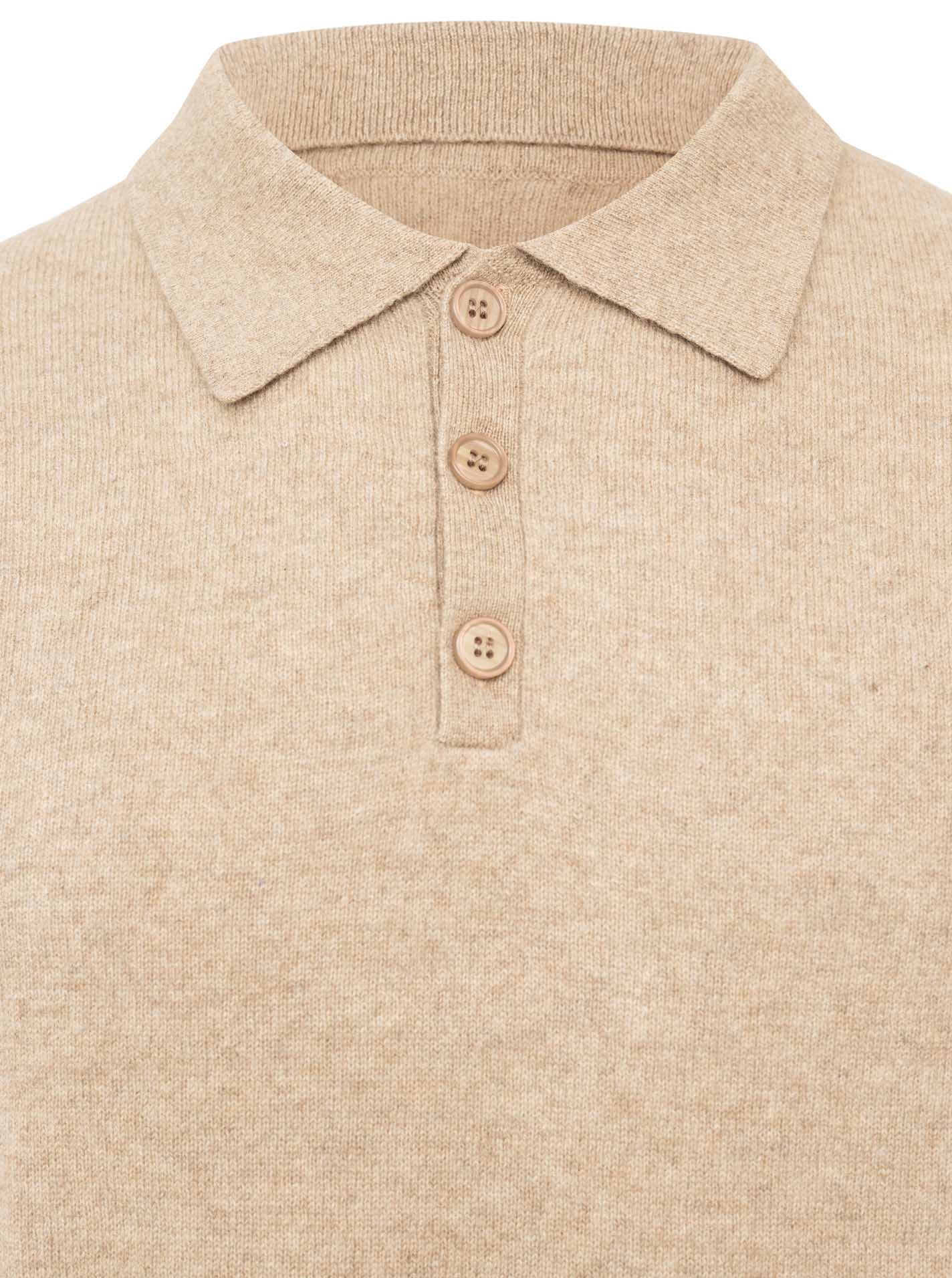 Zwillingsherz Langarm-Poloshirt 100 % Kaschmir