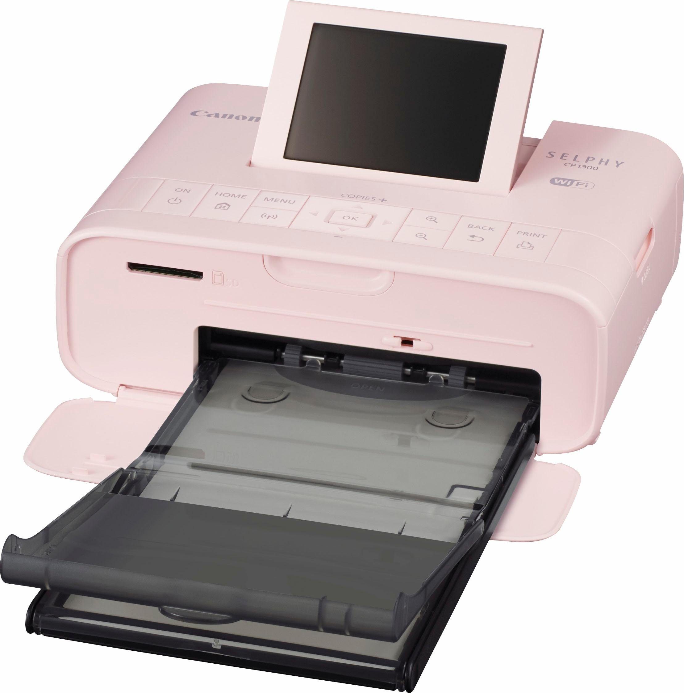 Canon SELPHY CP1300 Fotodrucker, rosa (WLAN (Wi-Fi)