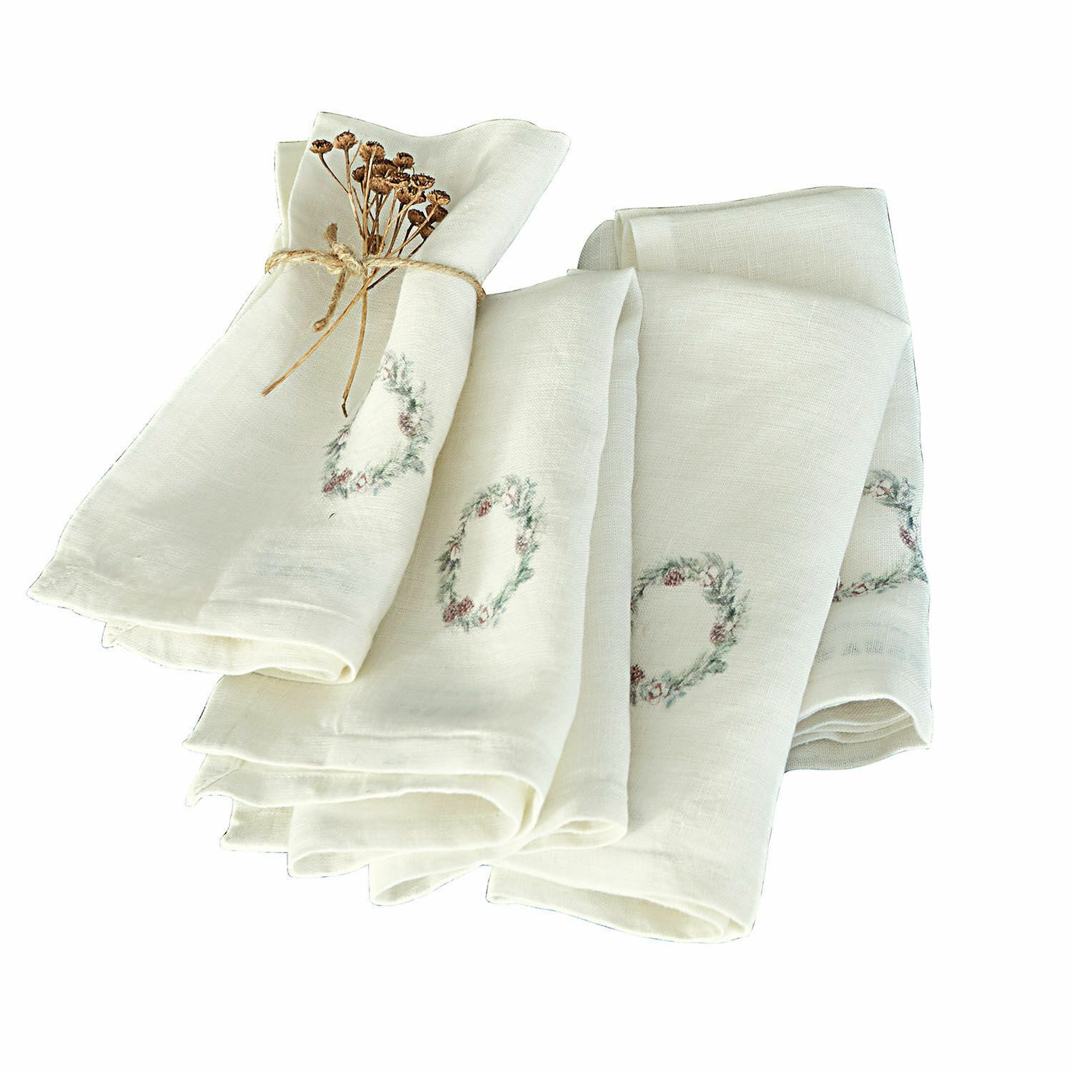Mirabeau Stoffserviette Serviette 4er Set Torge weiß