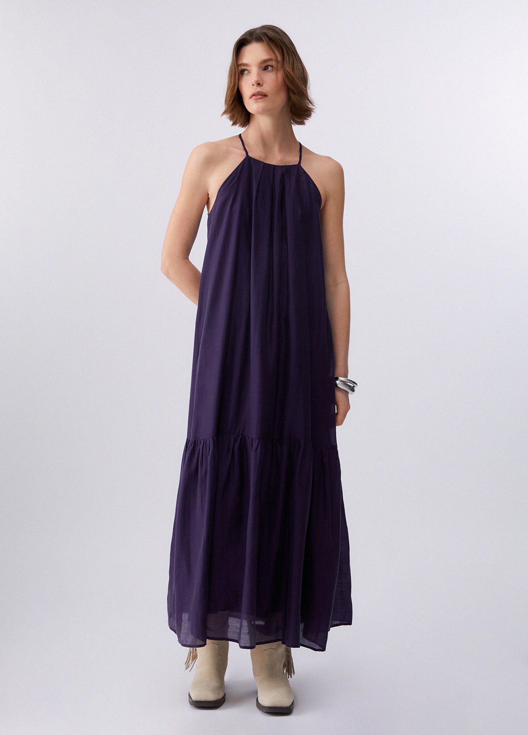 Liu Jo Maxikleid ABITO TSNAV - elegantes Kleid Damen - Sommerkleid - langes Kleid lila