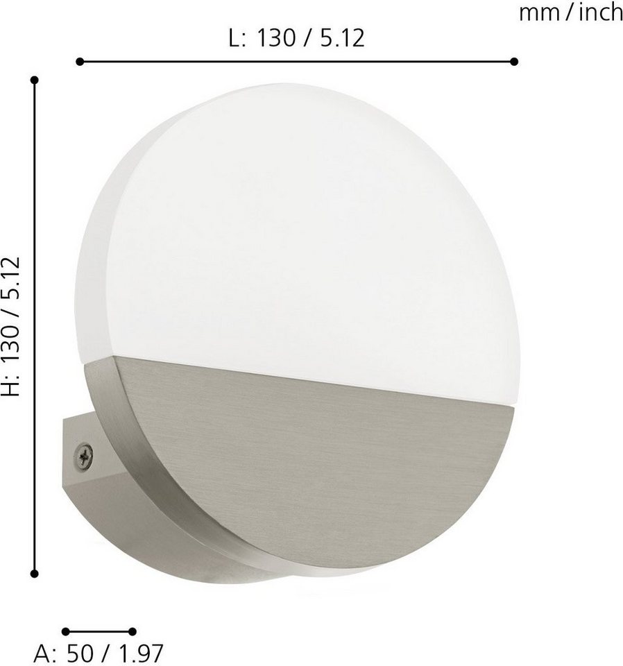 EGLO Wandleuchte METRASS 1, LED fest integriert, Warmweiß