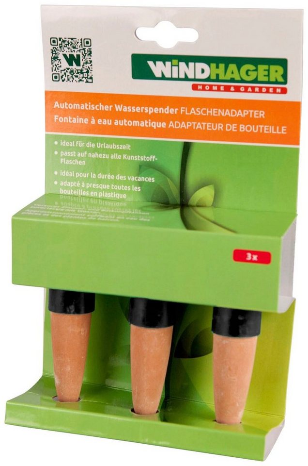 Thumbnail - Windhager Tropfer Wasserspender, (Set, 3-tlg), Flaschenadapter zur konstant dosierten Bewässerung