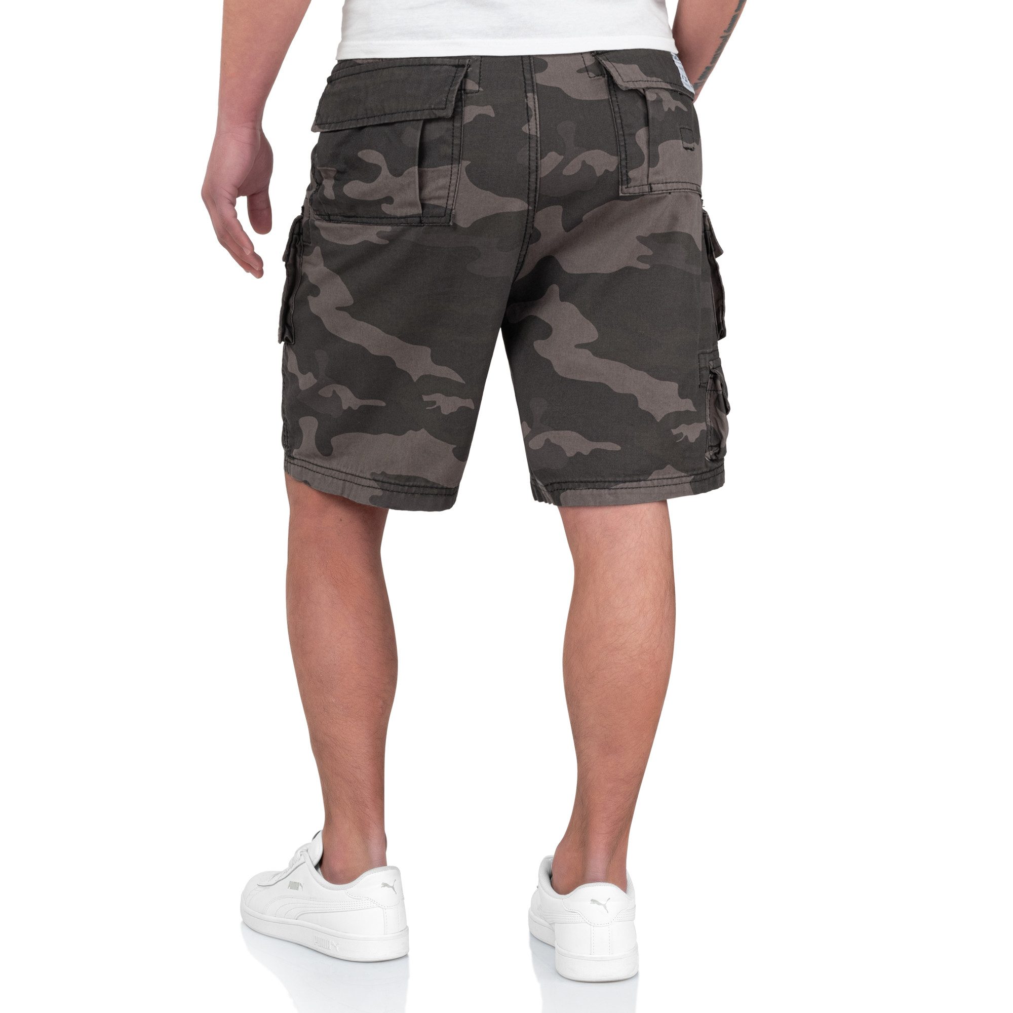 Trooper Cargoshorts Trooper Bermuda Baumwolle Sommer Shorts Kurze Hose Army knielang