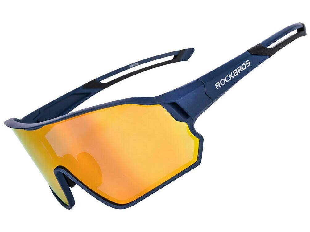 ROCKBROS Fahrradbrille Polarisierte Sonnenbrille Sportbrille, Radbrille mit UV400 TR90-Rahmen, Polarisierte Gläser