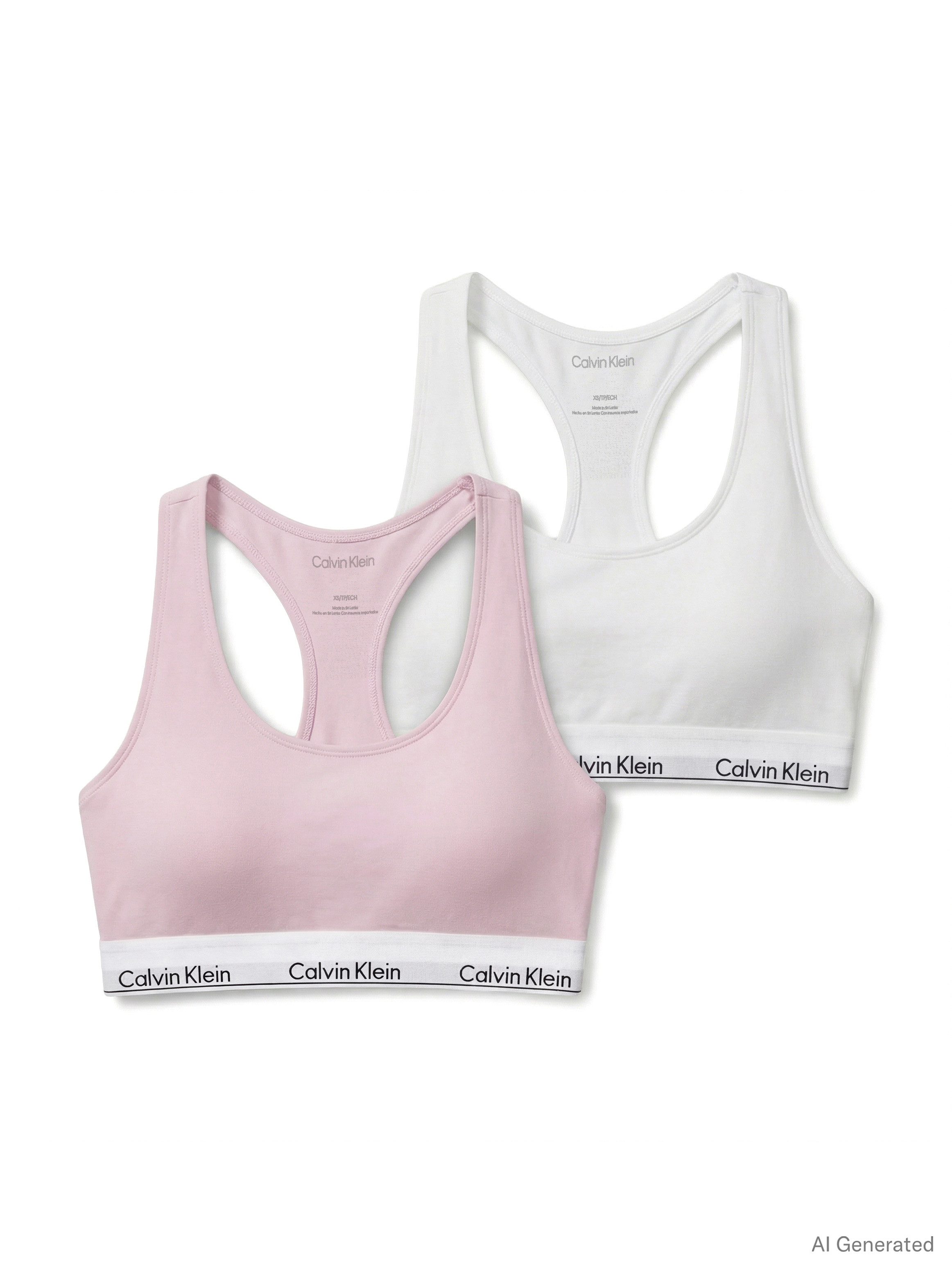 Calvin Klein Underwear Bralette BRALETTE 2PK (Packung, 2er-Pack) Körpernahe Passform mit elastischem Bund