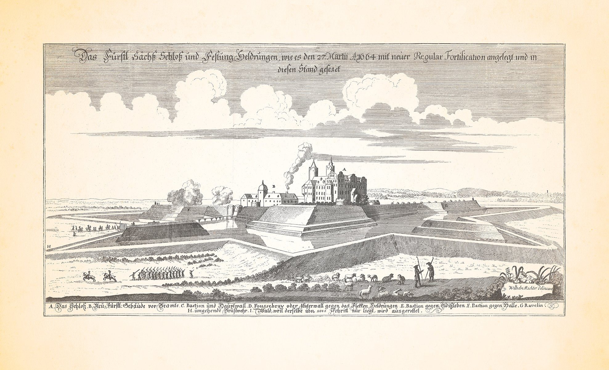 Kunstdruck Festung Heldrungen Burg Renaissanceschloss Wassergraben Toranlage Meri