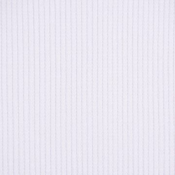 SCHÖNER LEBEN. Stoff Jersey Rippjersey einfarbig weiß 1,40m Breite, allergikergeeignet
