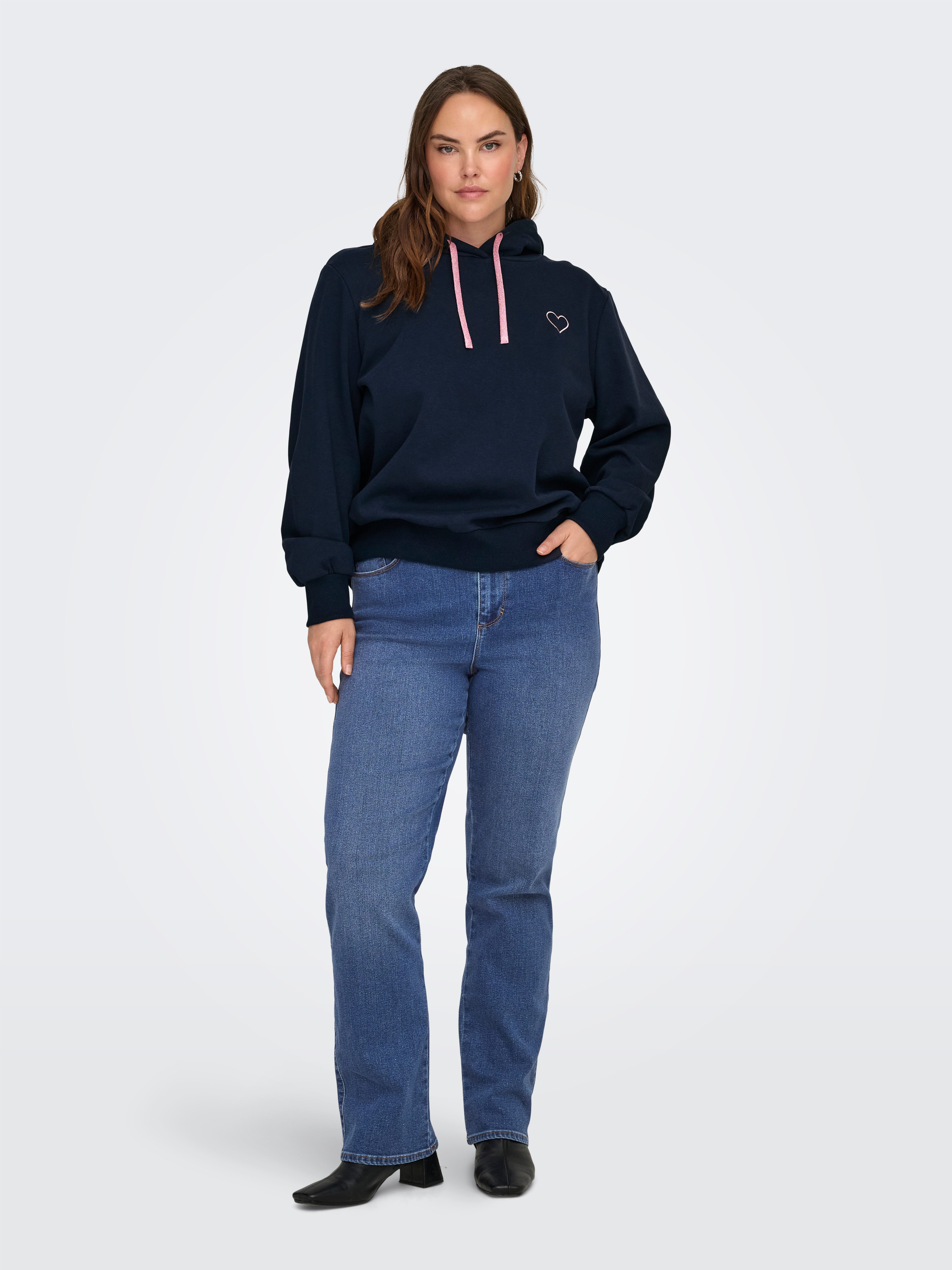 ONLY CARMAKOMA Kapuzensweatshirt CARNOLI L/S HEART HOOD SWT NOOS