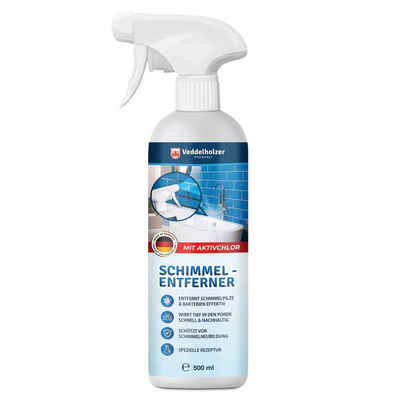 Veddelholzer Garten Premium Schimmelentferner mit Aktivchlor. Anti Schimmelspray Schimmelentferner (Einzelset, [- 500ml Schimmelentferner 500ml)