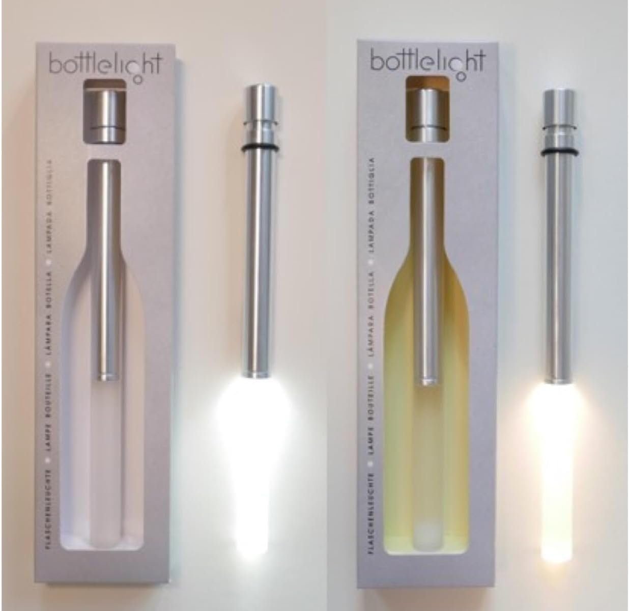 LK Trend & Style bottlelight Geschenk! LED, alle Sektflaschen warmweiß, Dekolicht Standard passt Doppelpack Das individuelle warmweiß+kaltweiß im kaltweiß, in Wein- Flaschen