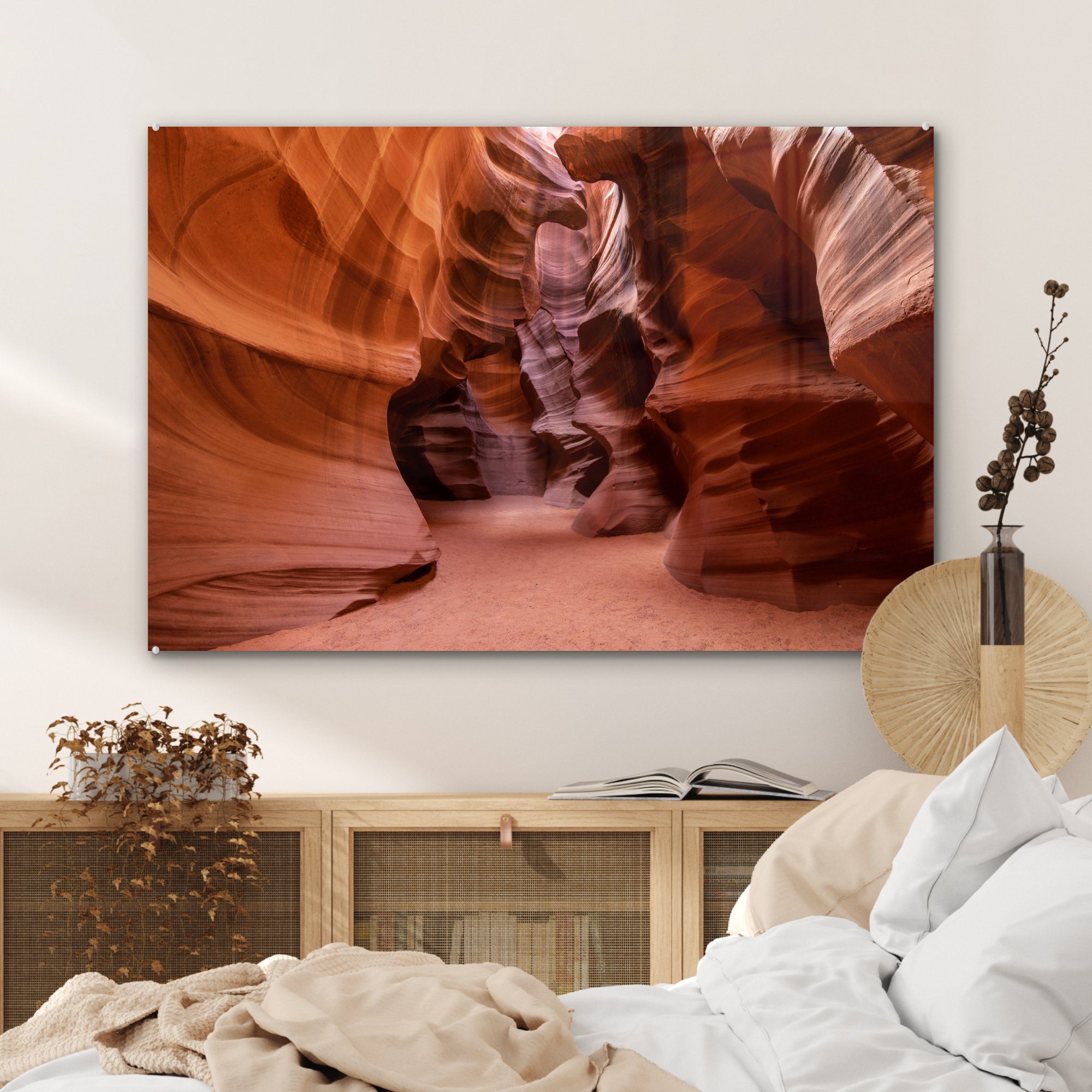Schlafzimmer Acrylglasbild durch (1 Canyon, Antelope Acrylglasbilder St), Der Erosion & Wohnzimmer MuchoWow entstandene