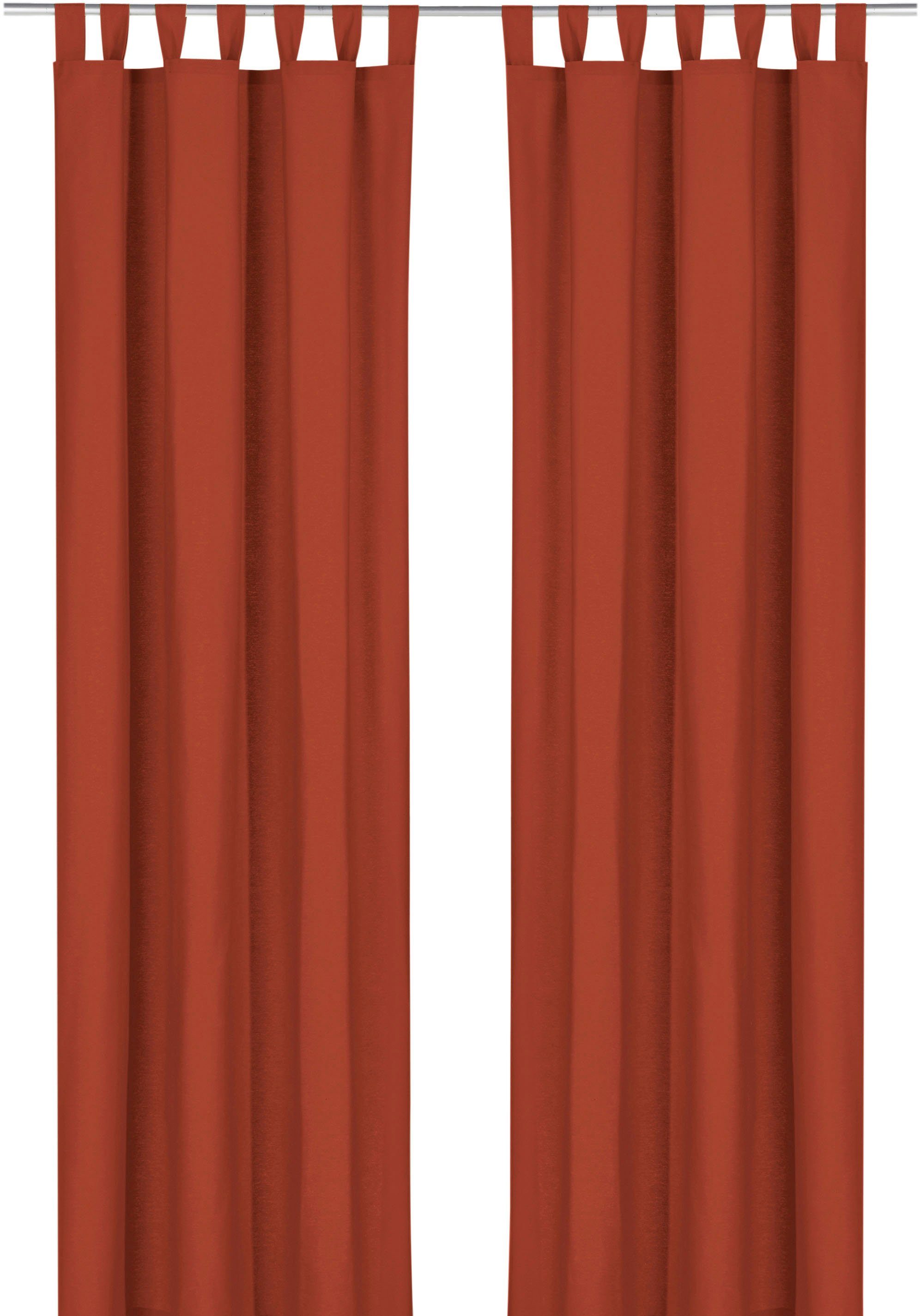 Weckbrodt Vorhang Sento (1 St), Schlaufen, blickdicht, Baumwolle, blickdicht, matte Struktur, unifarben, Gardine, Store