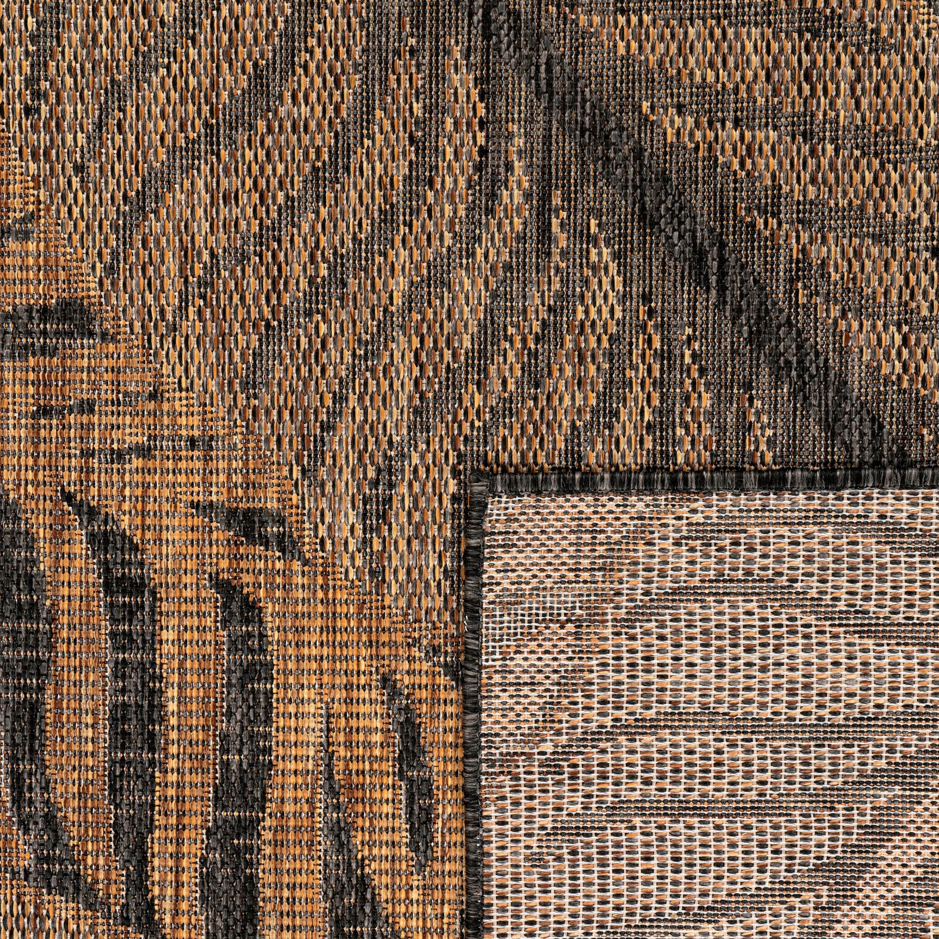 Teppich Illusion 326, Paco Blätter Höhe: Home, Outdoor natur Motiv, In- mm, rechteckig, 4 und geeignet Flachgewebe