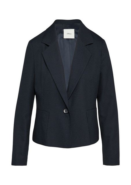 s.Oliver BLACK LABEL Longblazer - Damen-Blazer mit feinem Punktmuster im kl günstig online kaufen