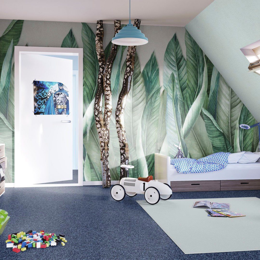 Bodenmeister, rechteckig, 5 Schlafzimmer, cm Höhe: Kinderzimmer, mm, dunkel-blau Schlingenteppich Wohnzimmer, 400/500 Teppichboden Baltic, Breite