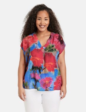 Samoon Kurzarmshirt Blusenshirt mit Flower-Print