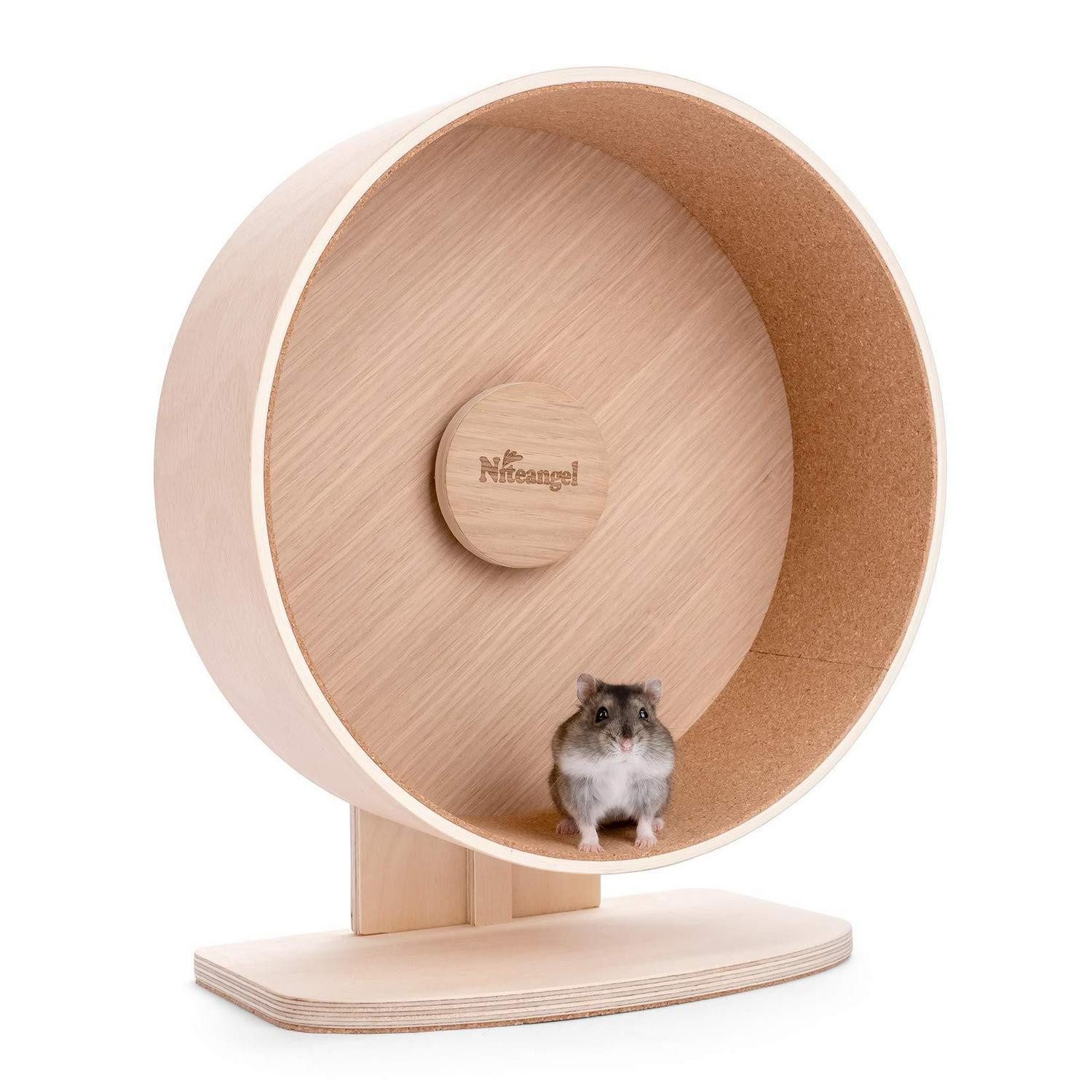 LuxusKollektion Tierlaufrad Hamsterrad Holz M leise kippsicher
