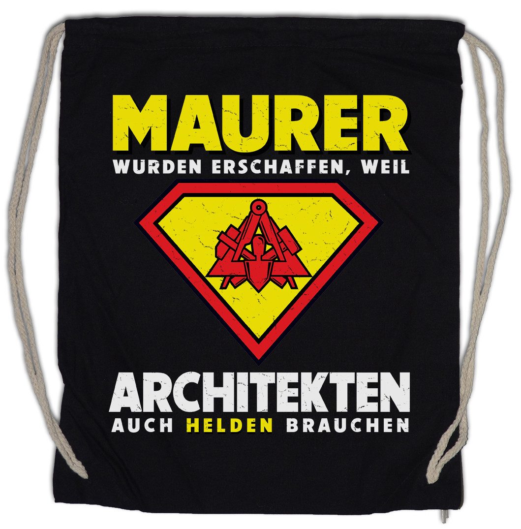 Turnbeutel Super Maurer Turnbeutel Symbol Handwerk Beruf Lehre Man Geselle
