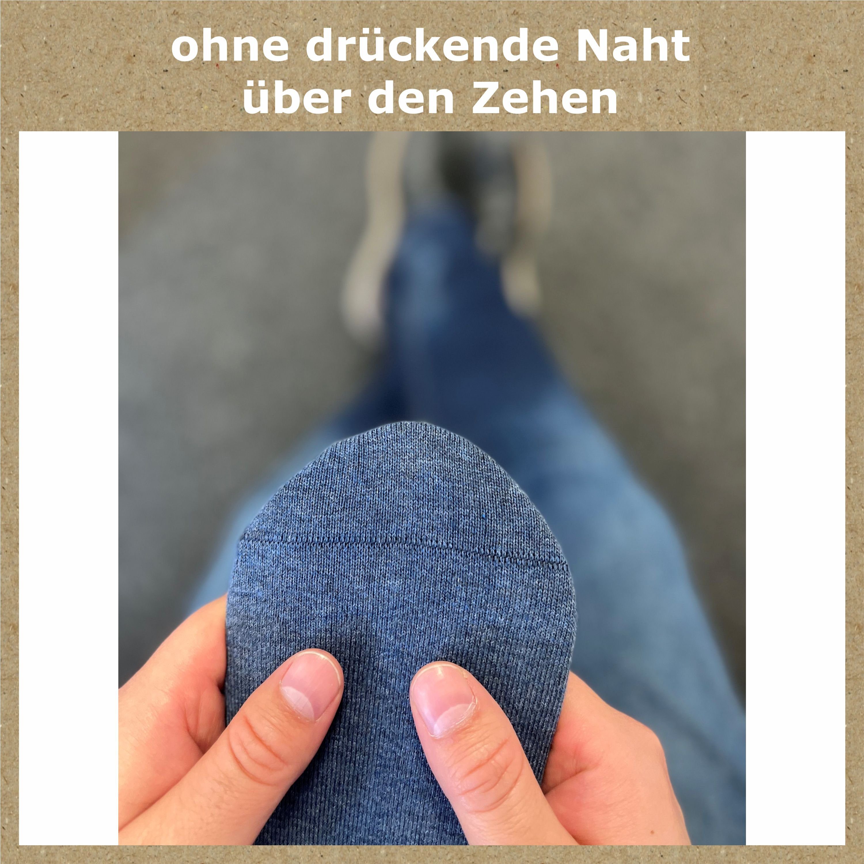 GAWILO Sneakersocken "Natur" für Damen & Herren aus 100% Baumwolle u.a. in weiß & schwarz (8 Paar) ohne drückende Naht über den Zehen - Spitze handgekettelt