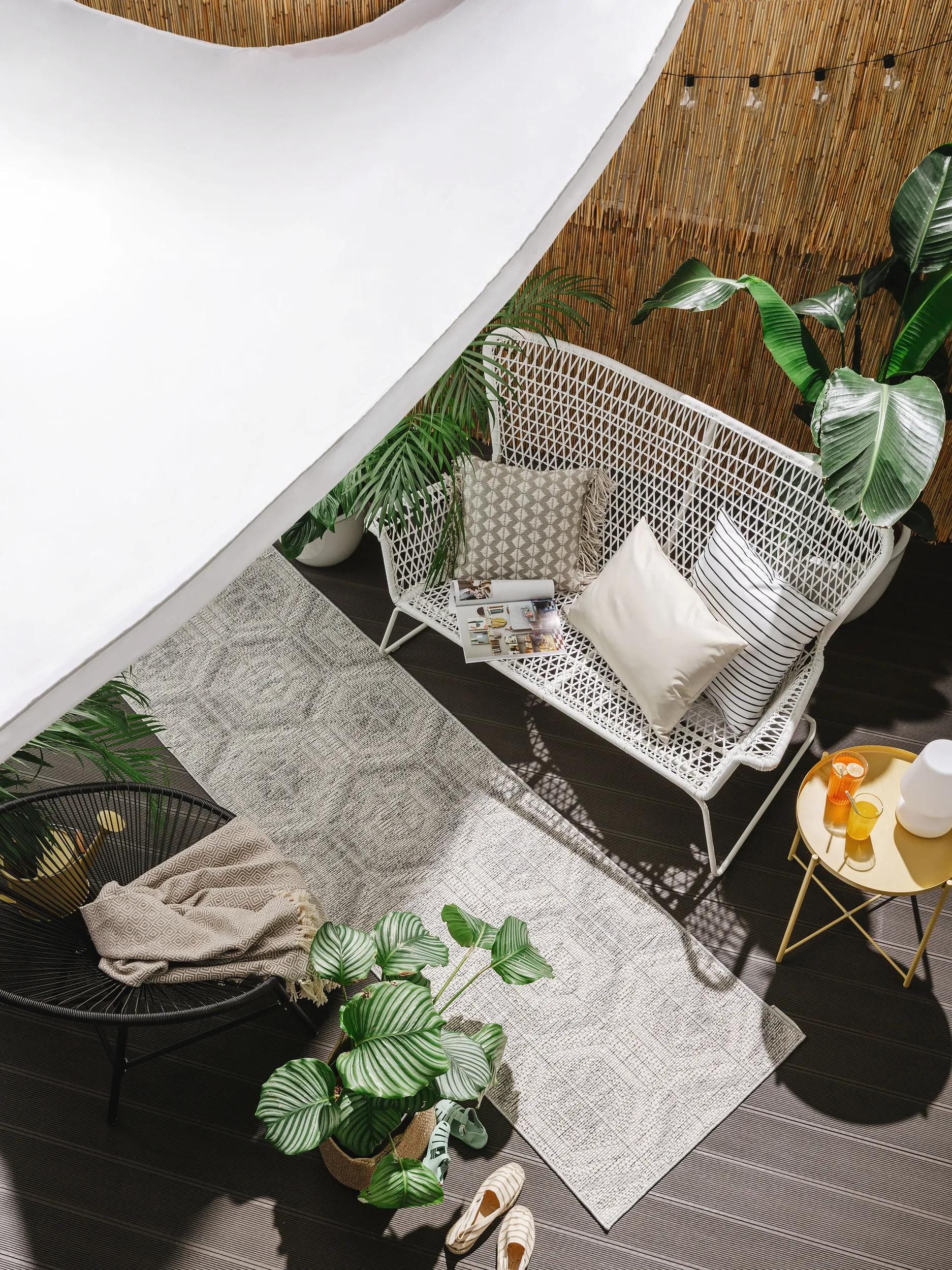 benuta Outdoorteppich Bronco, rechteckig, Höhe: 5 mm, In- & Outdoorteppich, Robust für Garten, Terrasse, Balkon, Küche