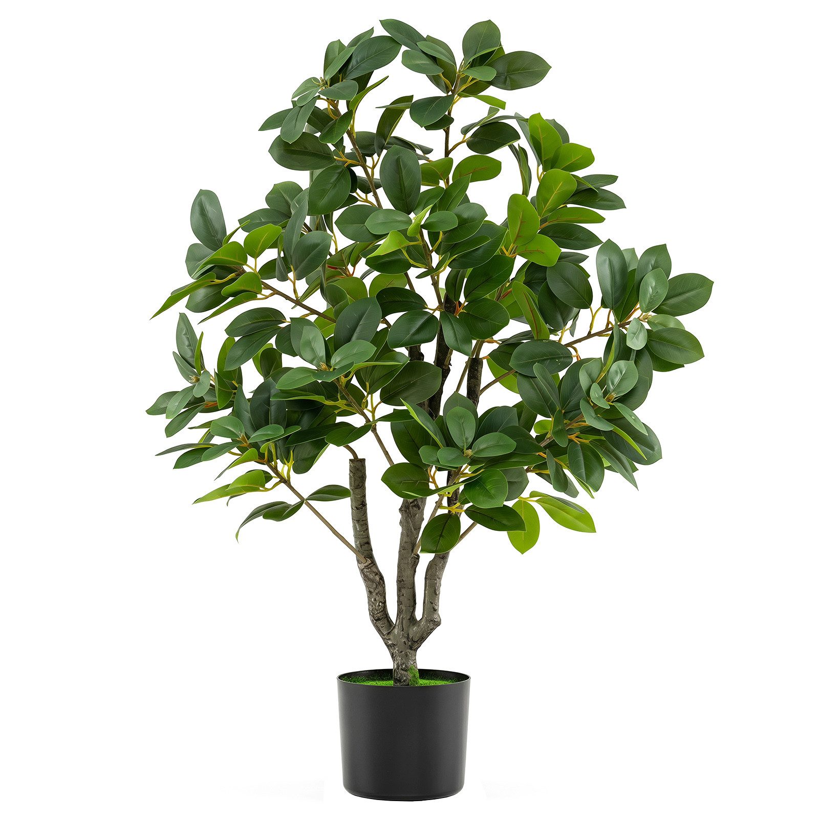 Kunstbaum, COSTWAY, Höhe 80 cm, Mit 14 üppige Zweigen & stabiler Zementtopf