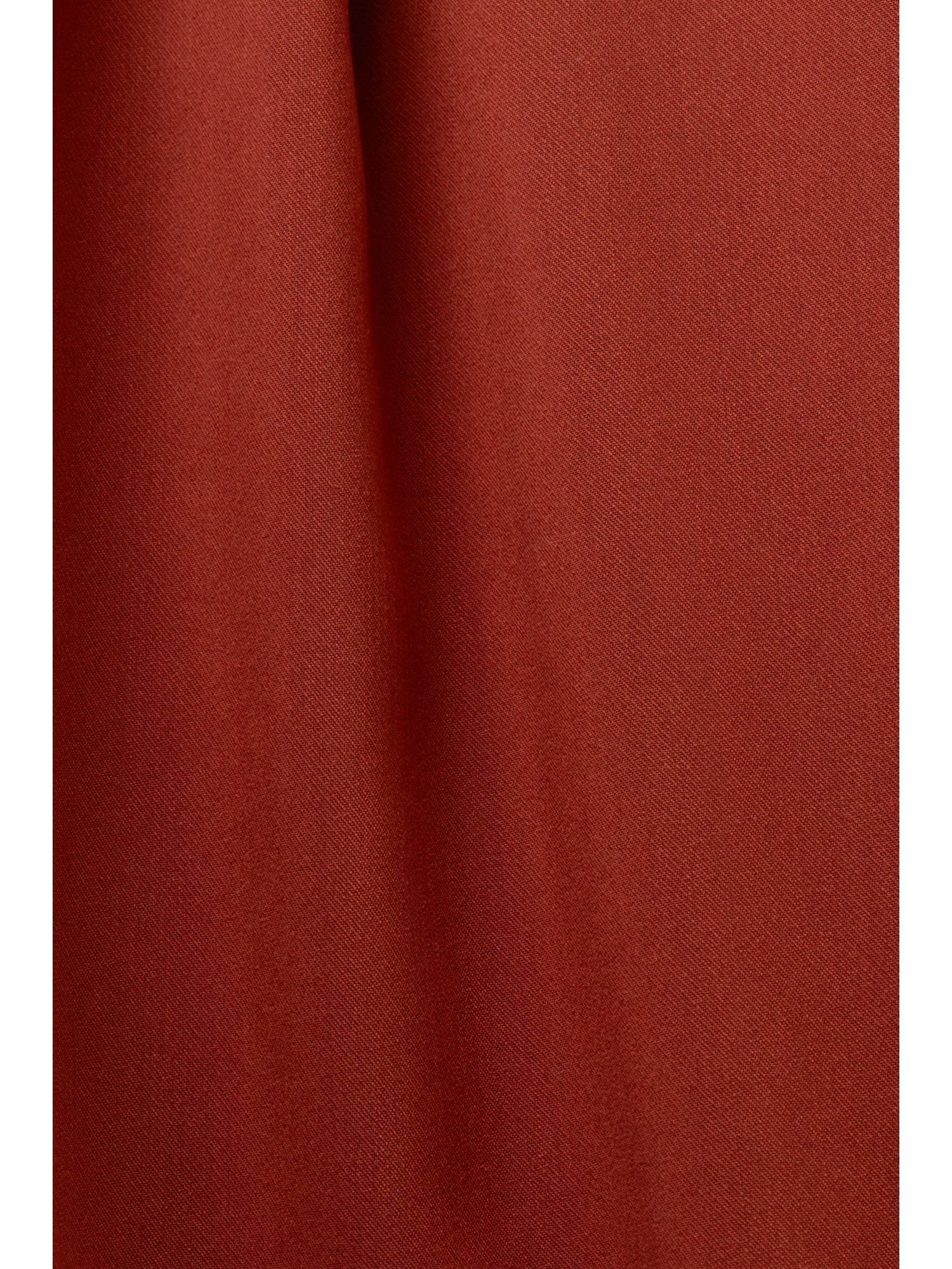 Esprit Collection Stoffhose Hose mit aus Bein BROWN RUST Webstoff weitem
