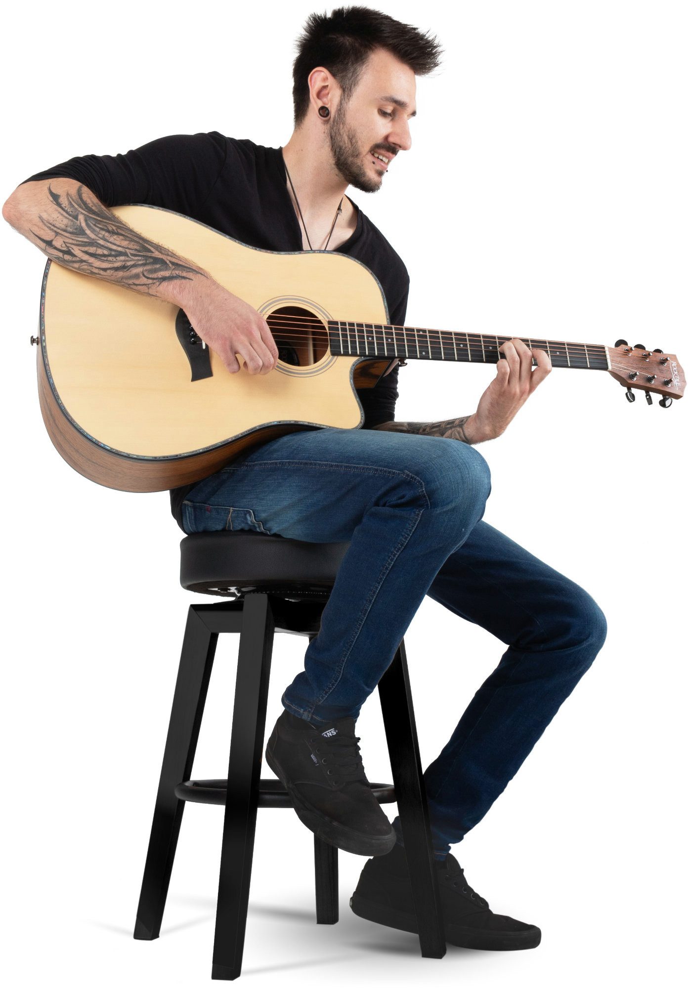 Sitzhocker Pub-Hocker für Gitarre - Perfekt für Gitarristen und Musikliebhaber