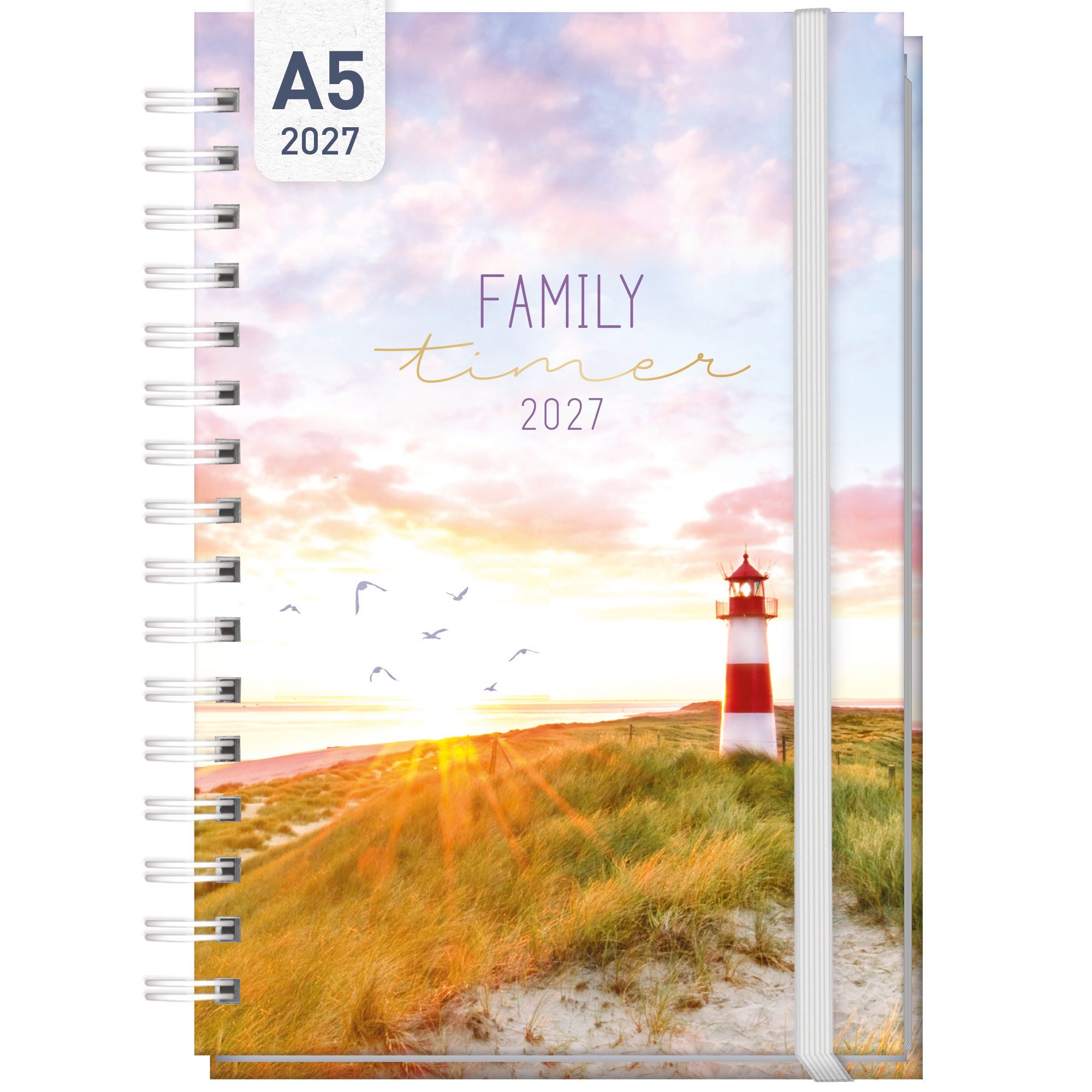 Häfft Terminkalender Family-Timer 2027 A5 Familienkalender für 4 Personen
