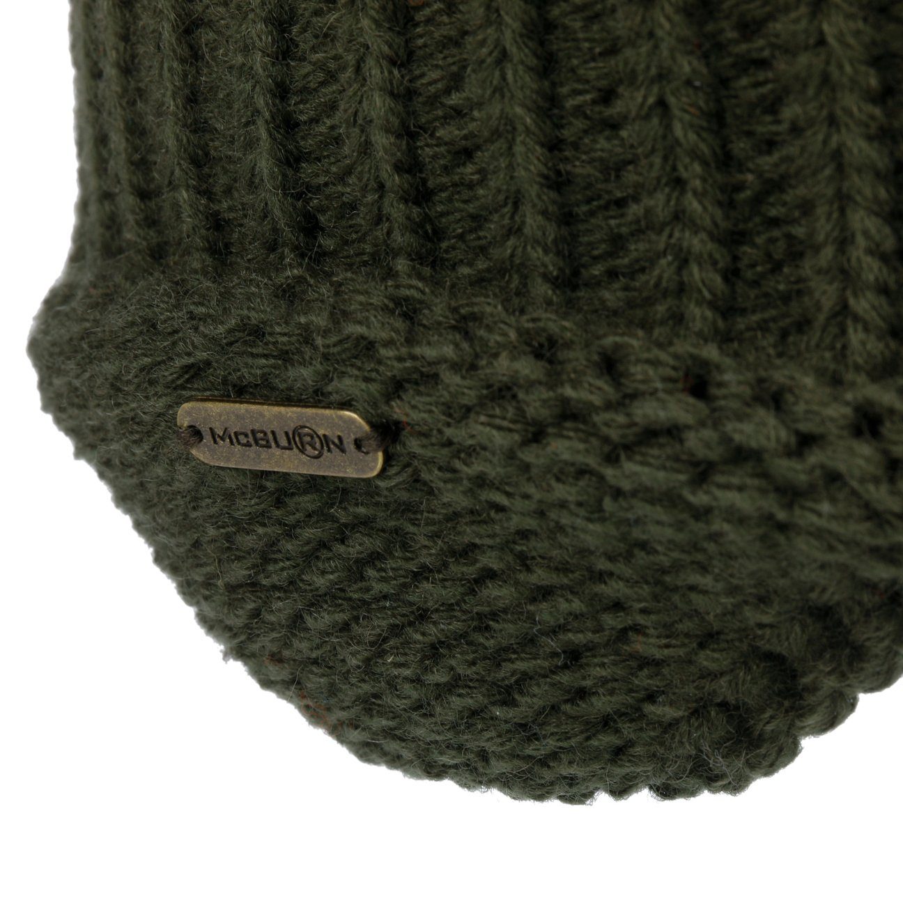 mit McBurn oliv in Italy Made Futter, Beanie Strickmütze (1-St)