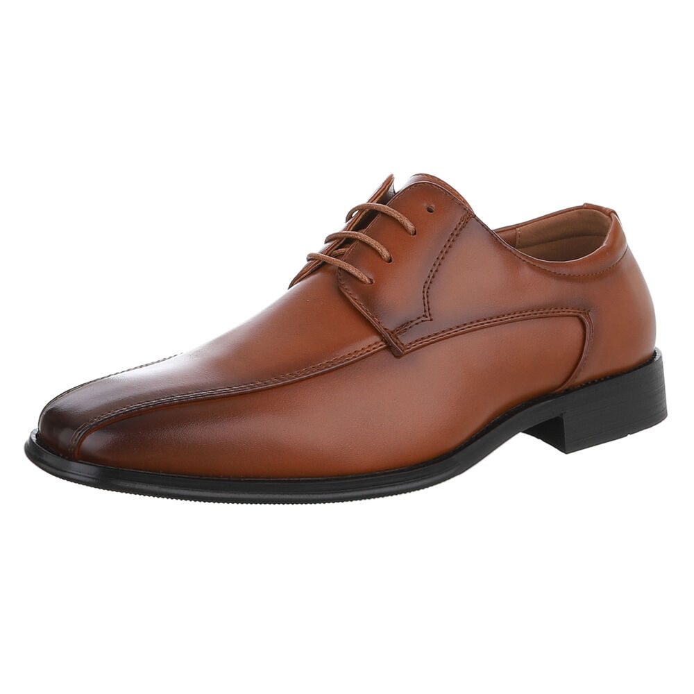 Coolwalk Elegante Herrenschuhe – Komfort & Stil für jeden Anlass Schnürschuh (89229188) Blockabsatz Business-Schuhe in Camel