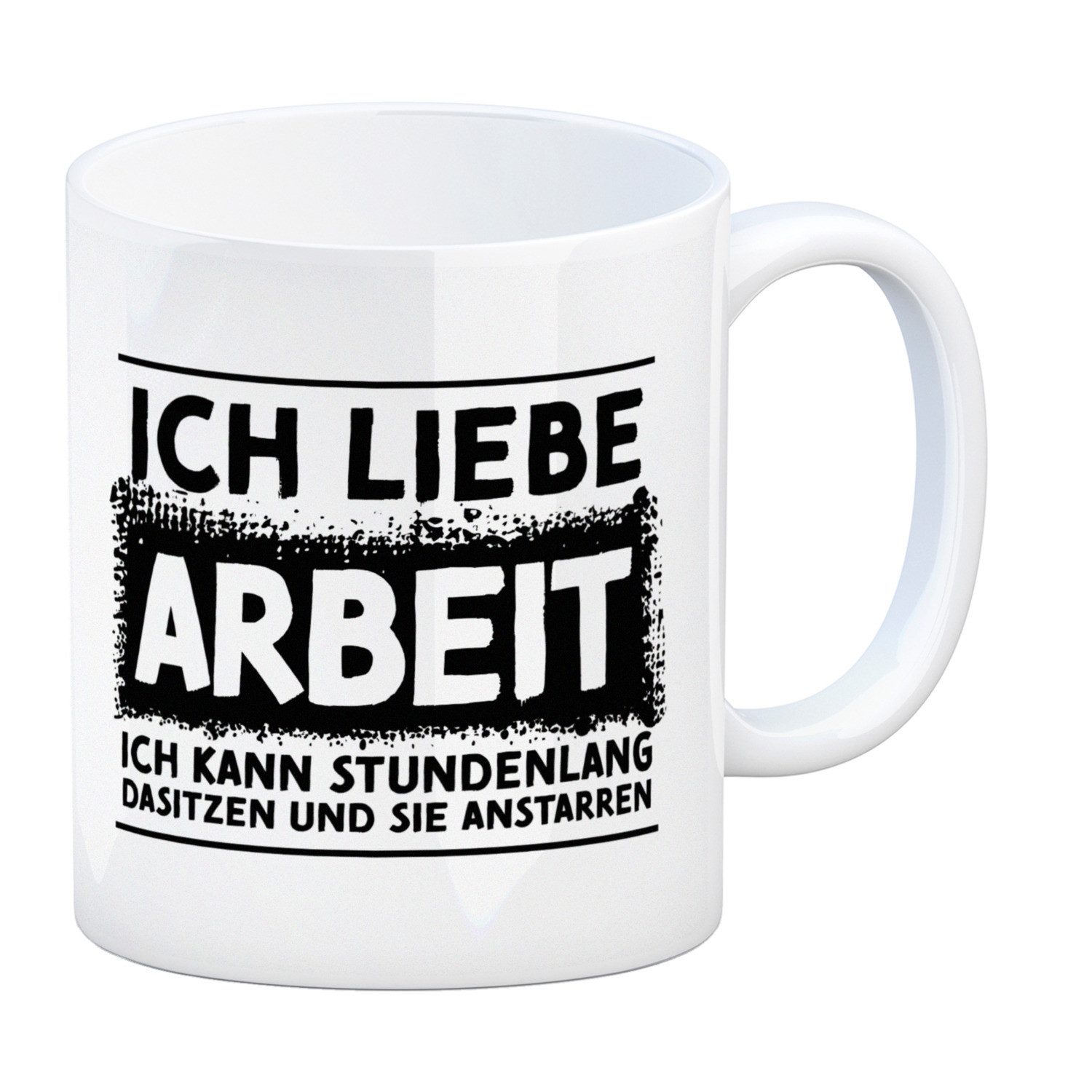 Tasse Ich liebe Arbeit… Büro Kaffeebecher