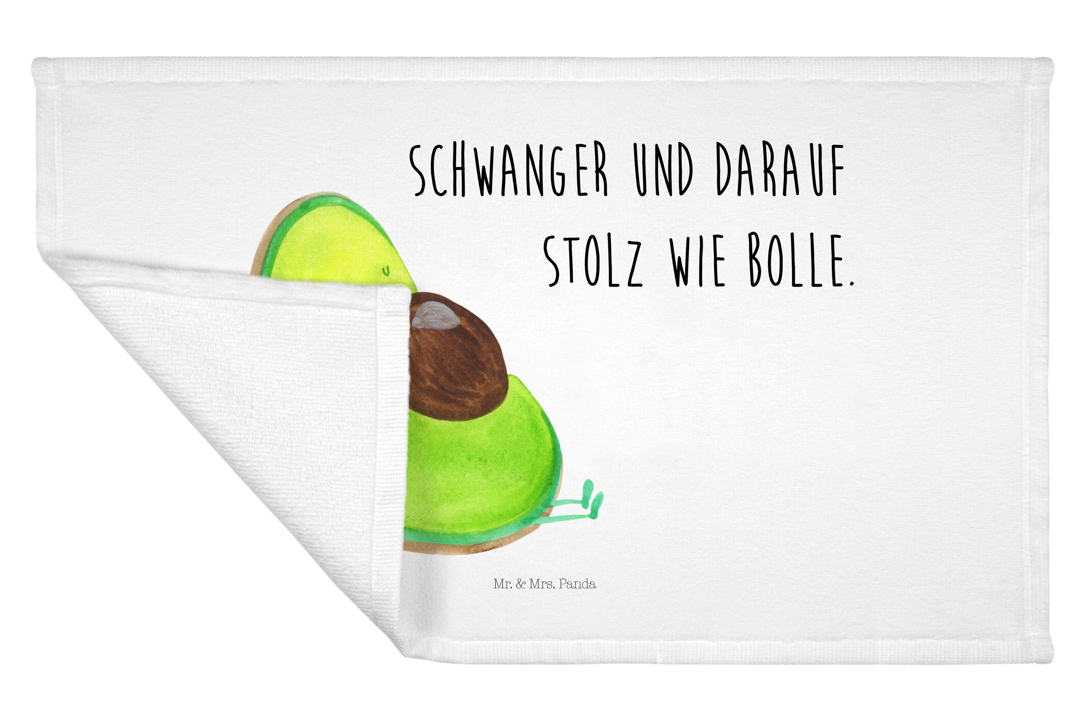 Handtuch Mr. Weiß Handtuch, Panda Kinder - - Geschenk, (1-St) & Handtuch, schwanger Mrs. Sport Avocado