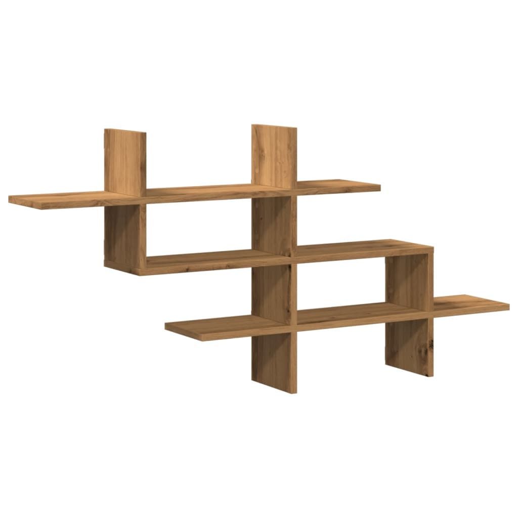 vidaXL Wandregal NA Wandregal Artisan-Eiche 124,5x18x60,5 cm Spanplatte