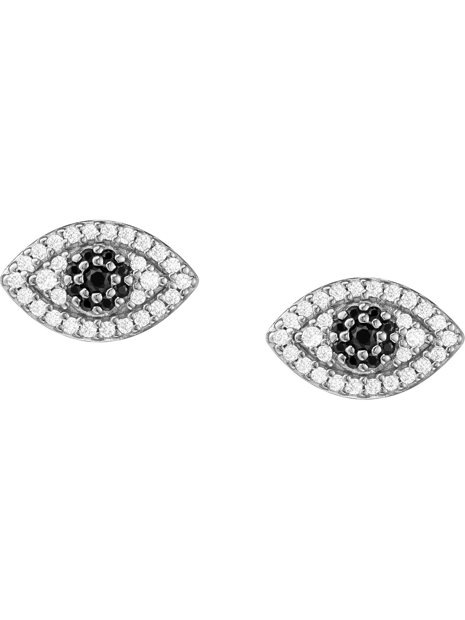 Fossil Paar Ohrstecker Fossil Damen-Ohrstecker 925er Silber Hämatit