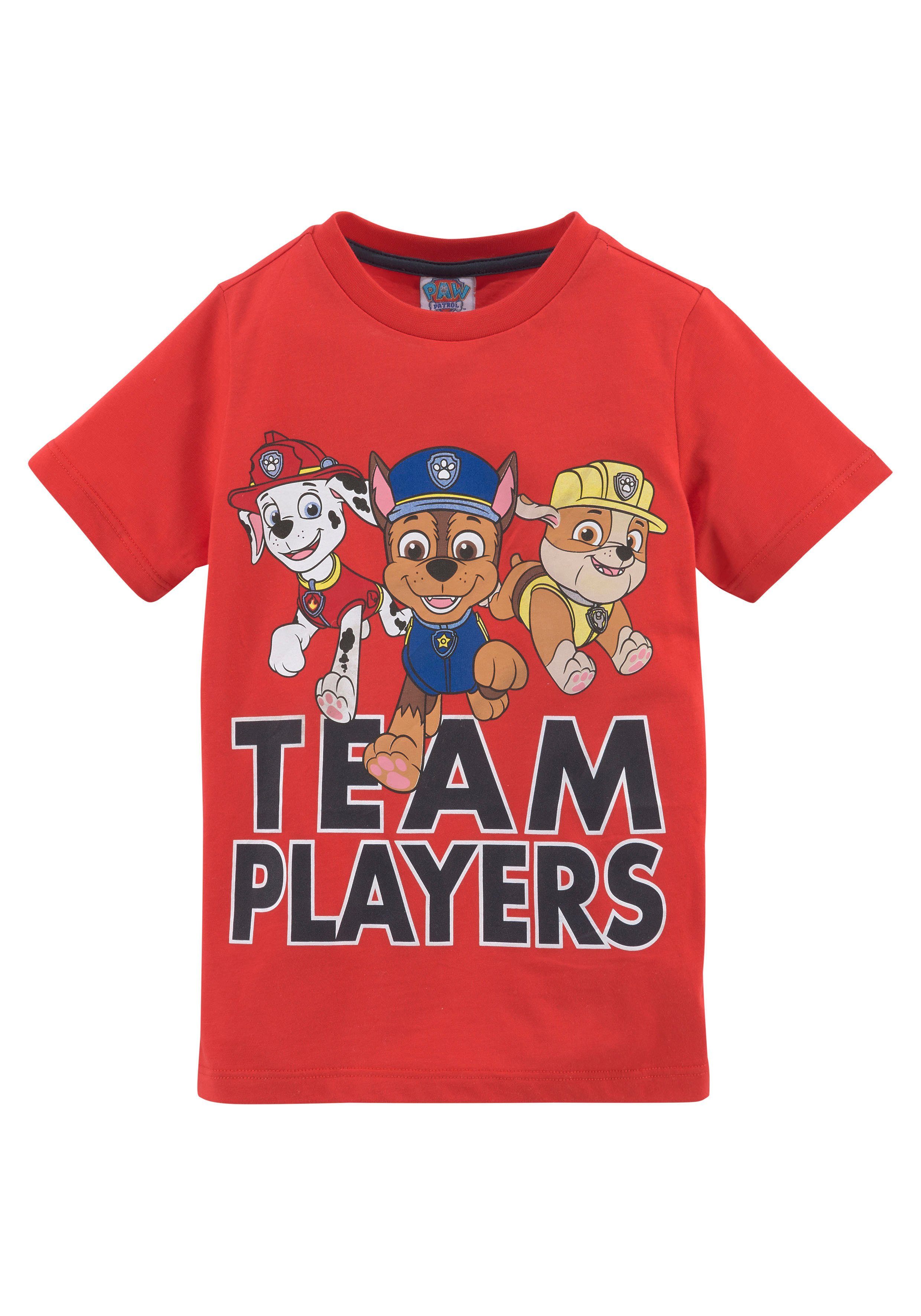 PAW PATROL T-Shirt & Bermudas 2-tlg) marine rot, (Set