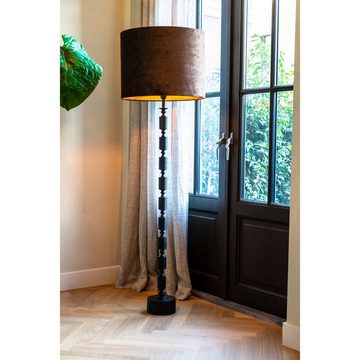 Light & Living Stehlampe Stehleuchte Gitaya - Schwarz - Ø18cm - für Wohnzimmer, Schlafzimmer