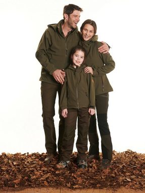 Hubertus® Hunting Softshelljacke Kinder-Softshelljacke Jagdjacke oliv robust Outdoor von Oefele Jagd