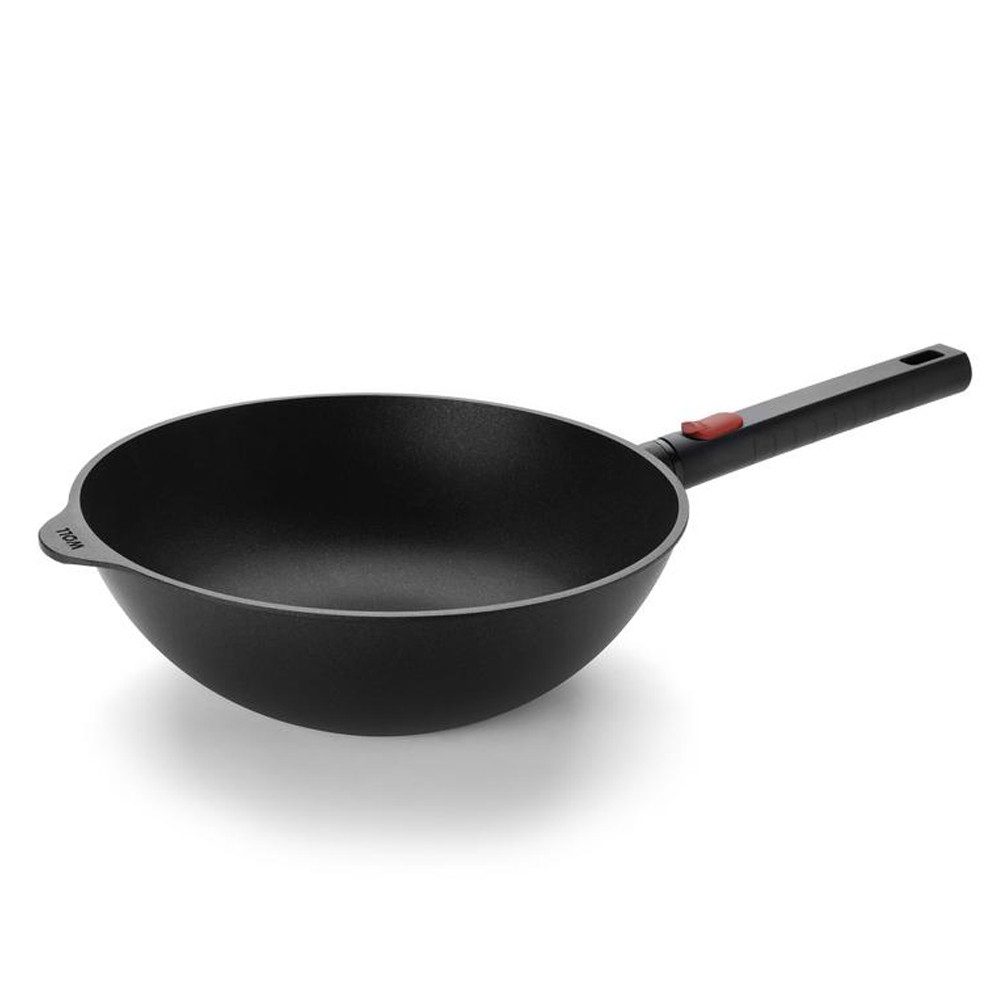 WOLL Wok Asiapfanne ECO Logic QXR (PFAS-FREE), Aluminium (1-tlg., abnehmbarer Stielgriff), Spülmaschinengeeignet, Induktionsgeeignet