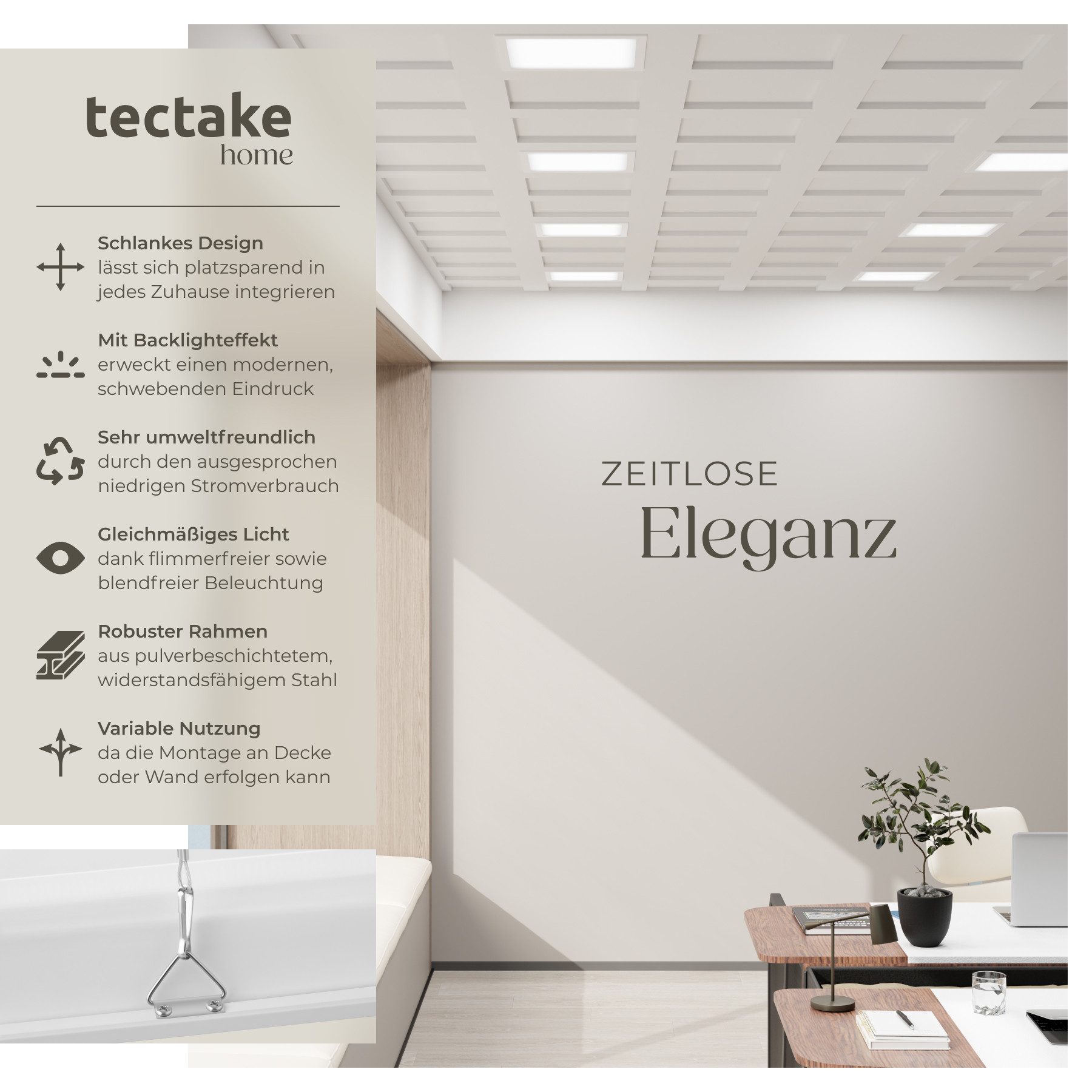 tectake Deckenleuchten LED-Paneel, Modernes LED-Paneel mit günstig online kaufen