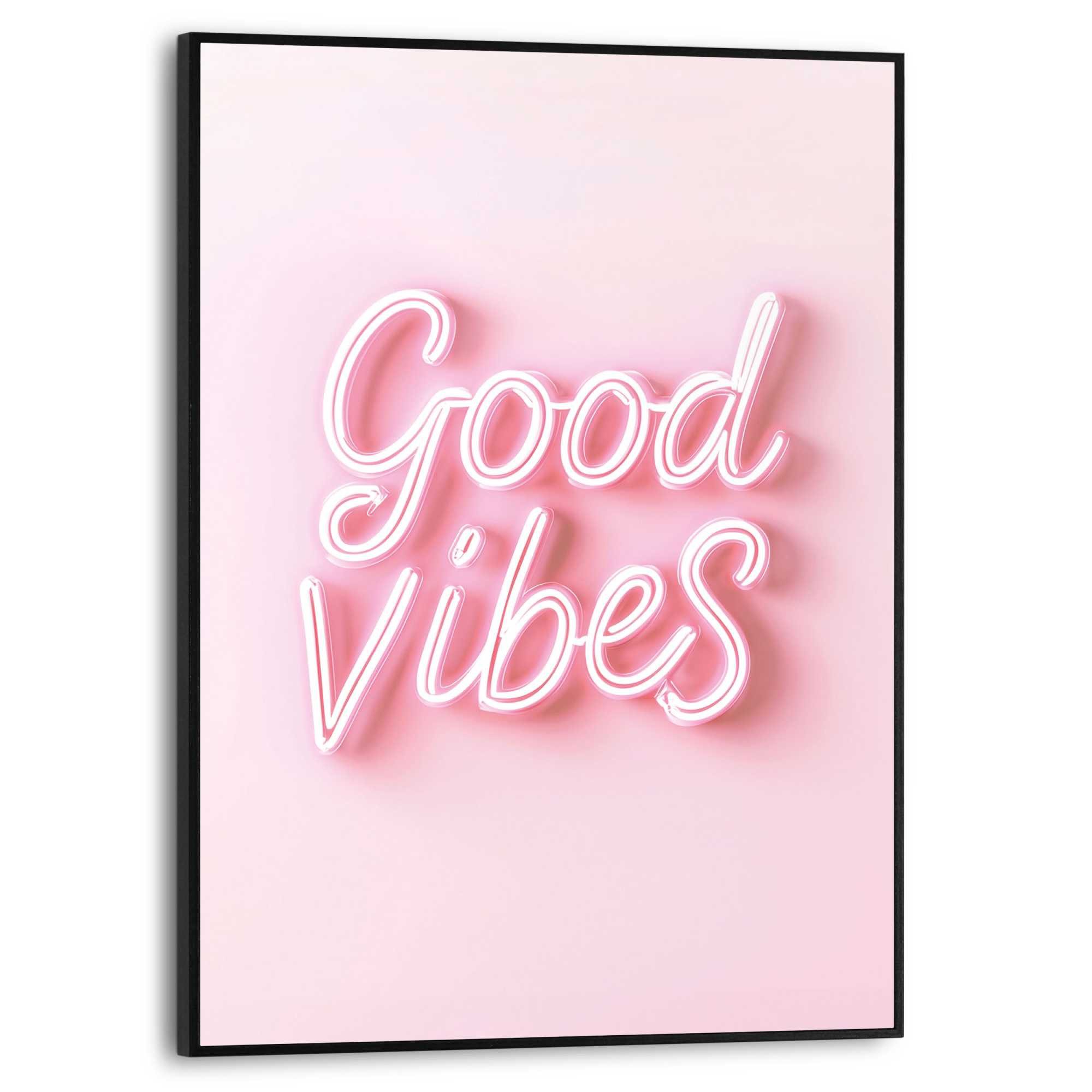 Reinders! Poster Good Vibes, Teenager Zimmer - Rosa - MDF - Sprüche - 30x40 günstig online kaufen